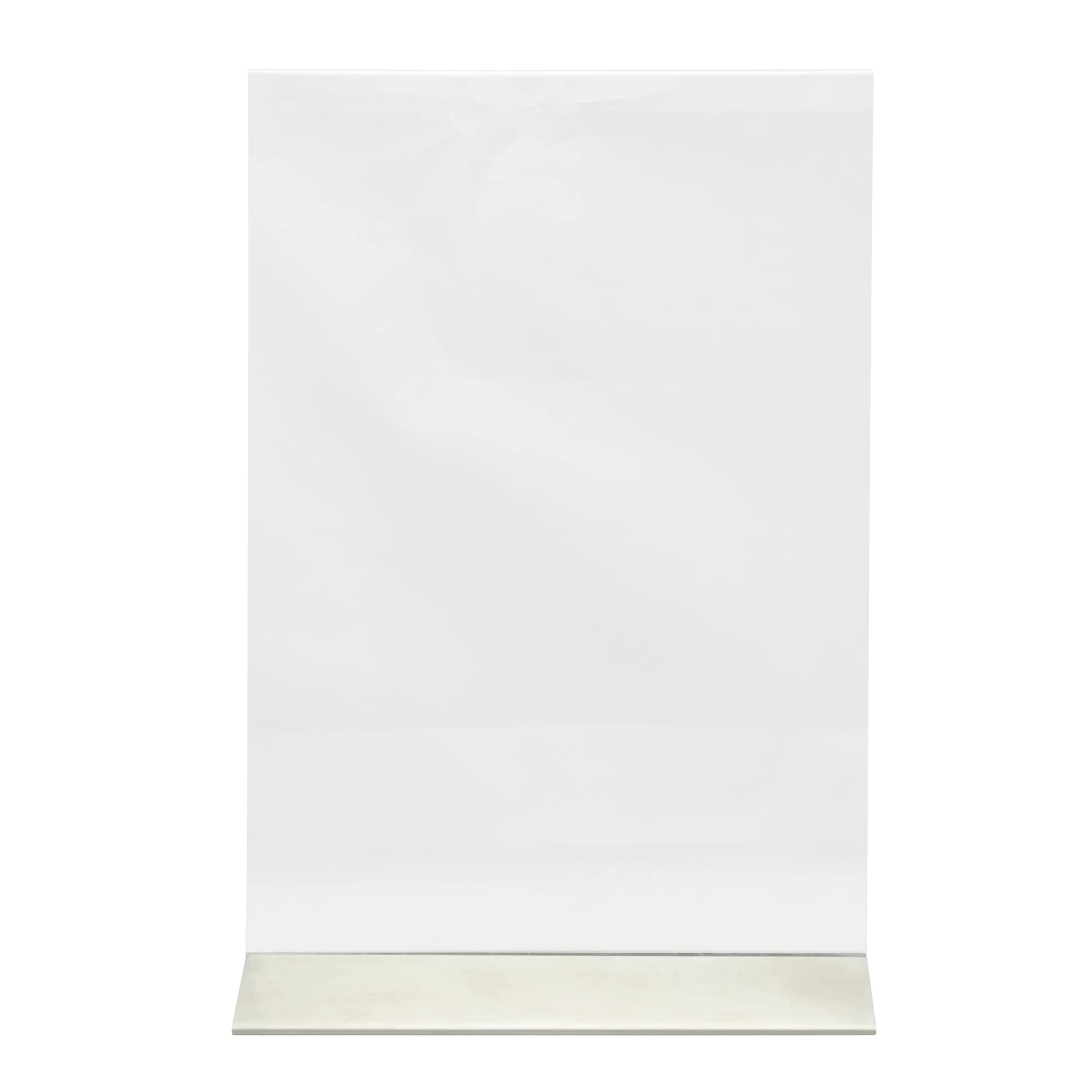 Securit® Porte‑affiche transparent A4 - Vertical - Acrylique - Socle en acier inoxydable - Double-face