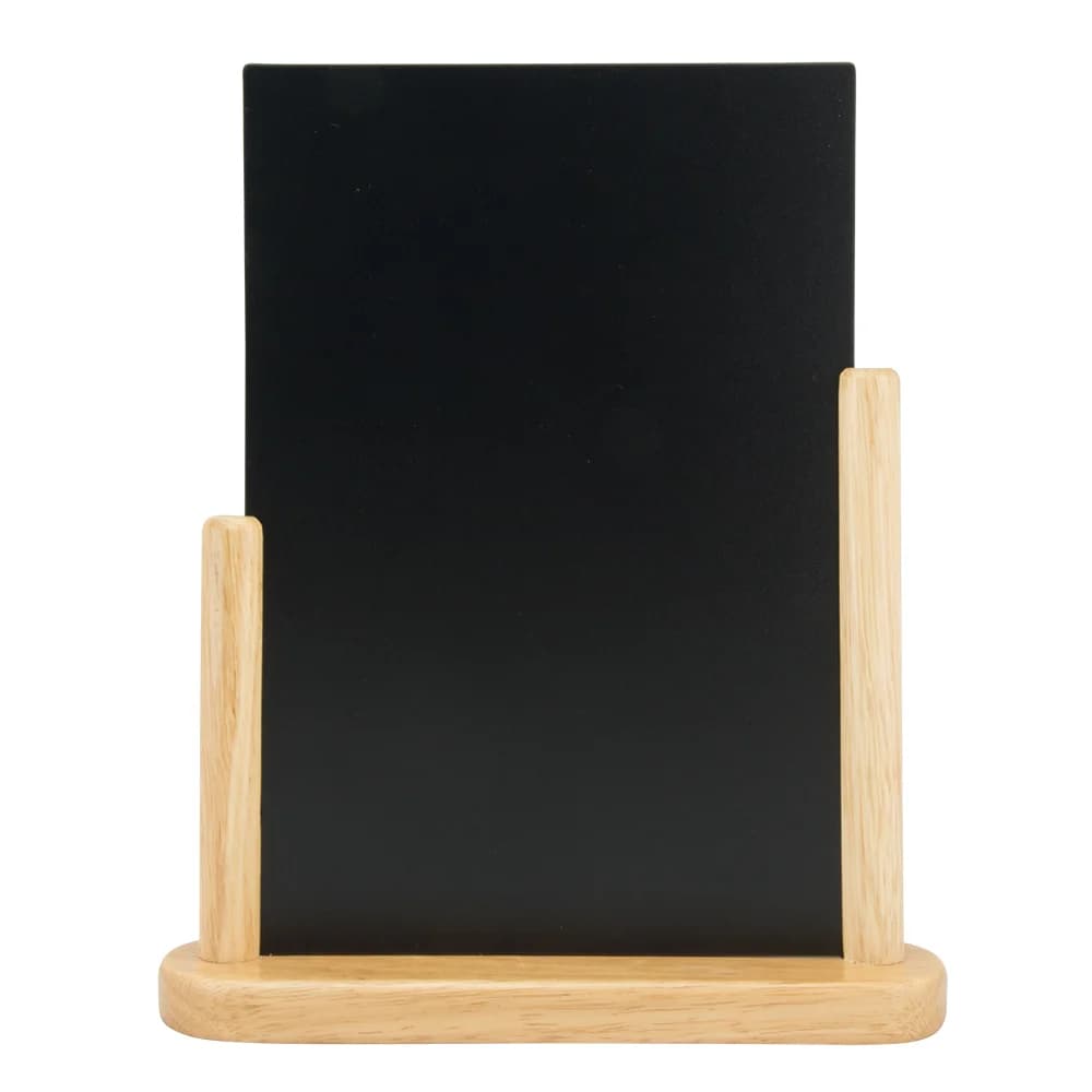 Securit® Ardoise de table "Elegant" A4 - Bois finition hêtre laqué
