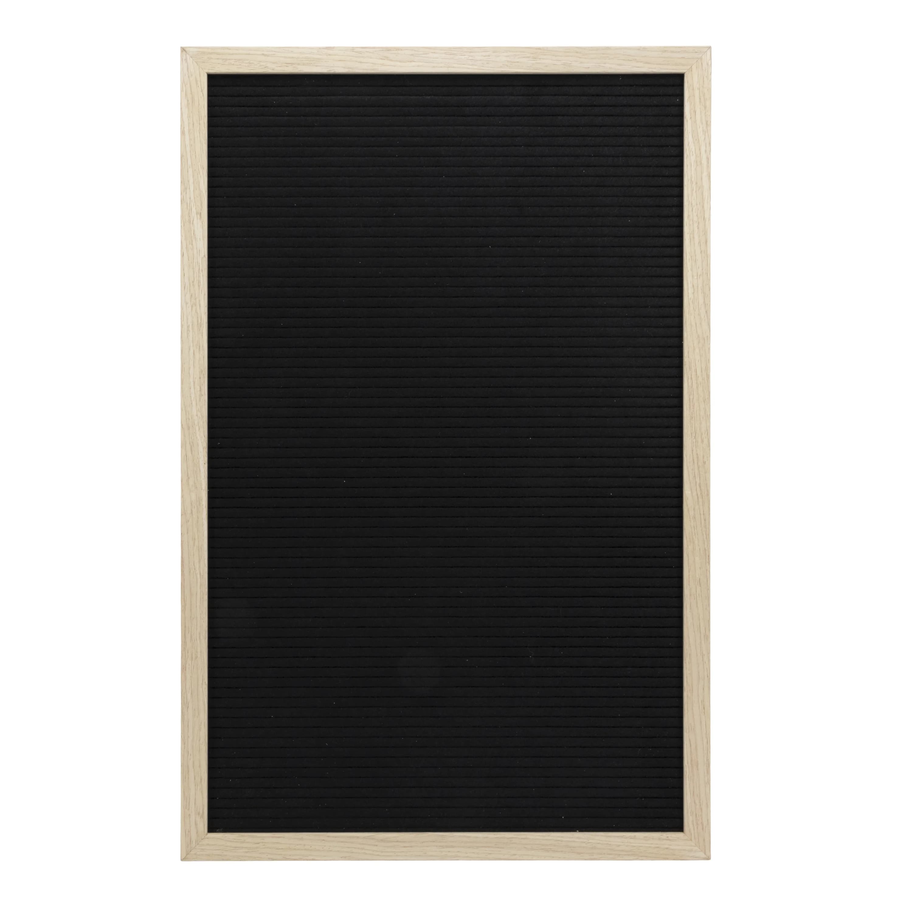 Securit® Tableau à lettres - 256 lettres, chiffres et icônes - Bois finition teck laqué - Kit de montage inclus - 40x60c