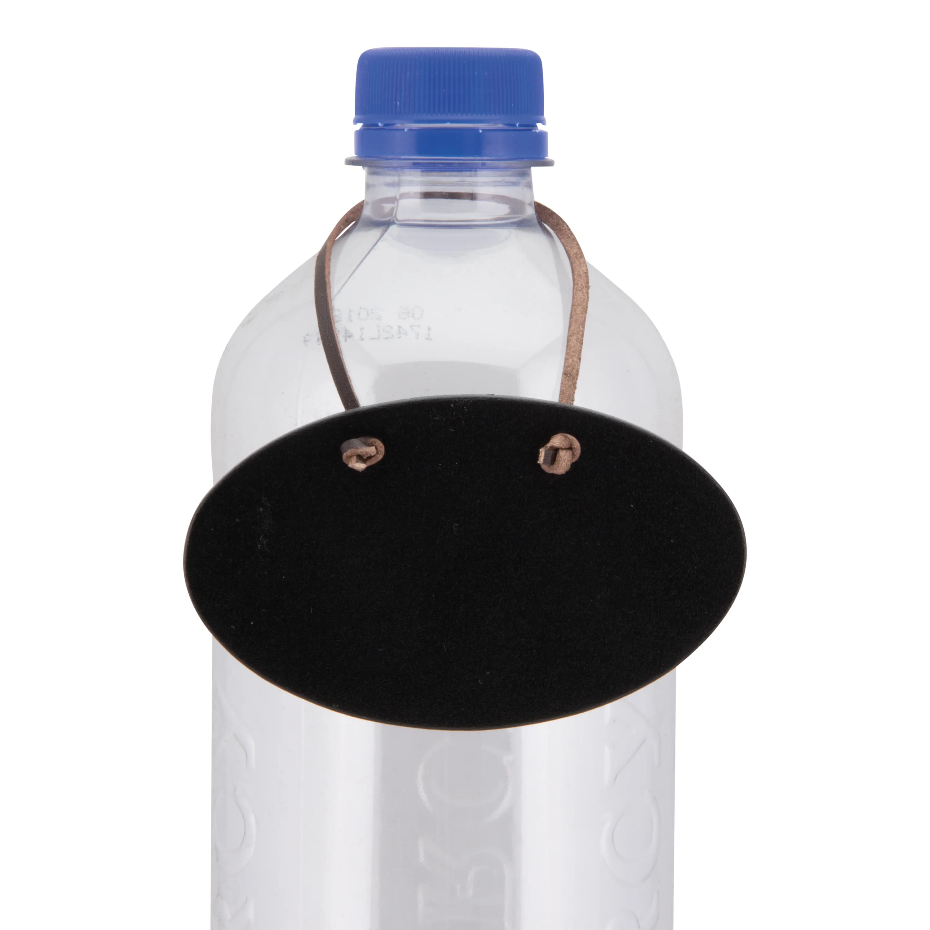 Securit® Lot de 6 Étiquettes Ardoises pour bouteille - Noir - Accroche goulot de bouteille de forme ovale - Double-face