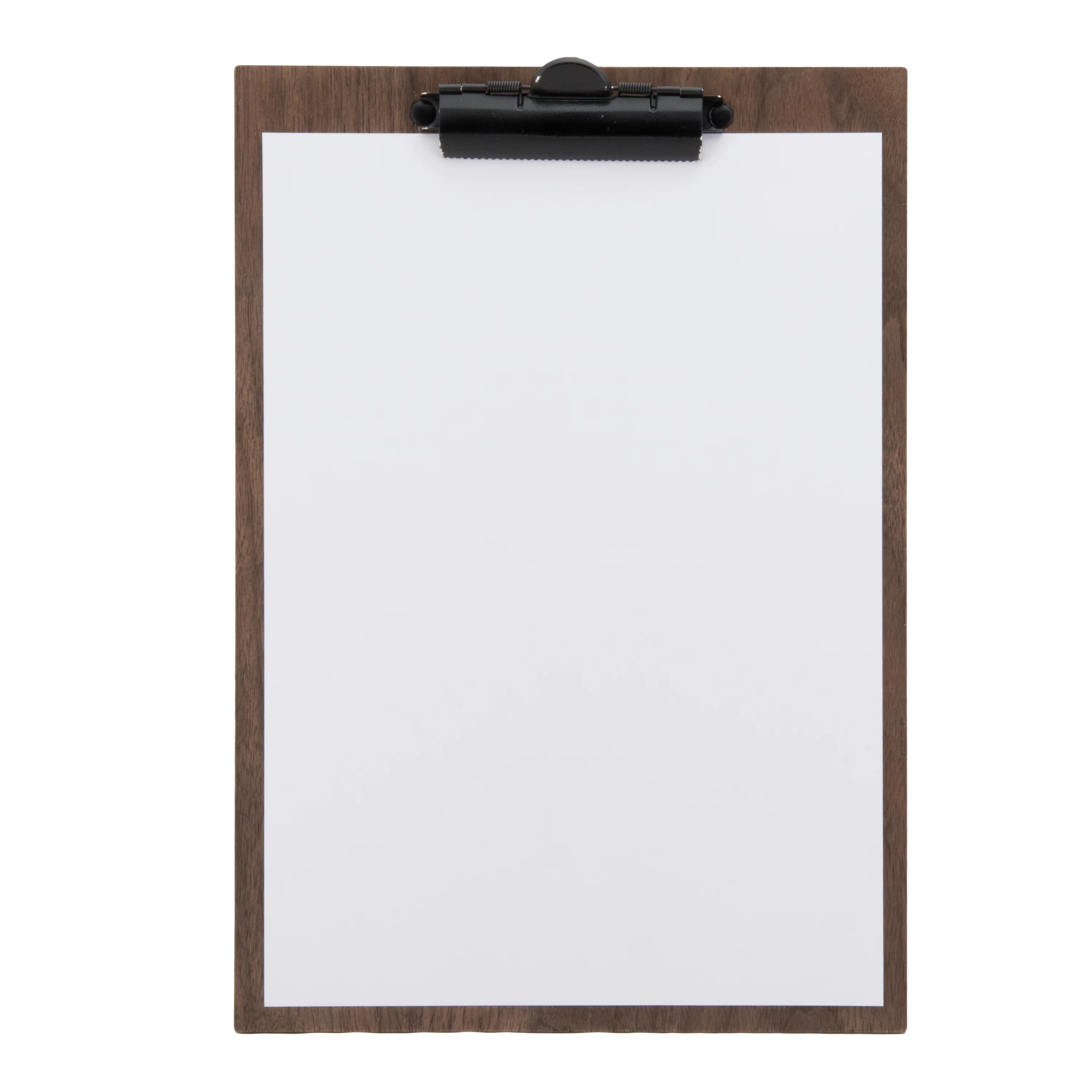 Securit® Protège-menu A4 "Walnut" - Pince pour le maintien des feuilles - Bois finition noyer laqué