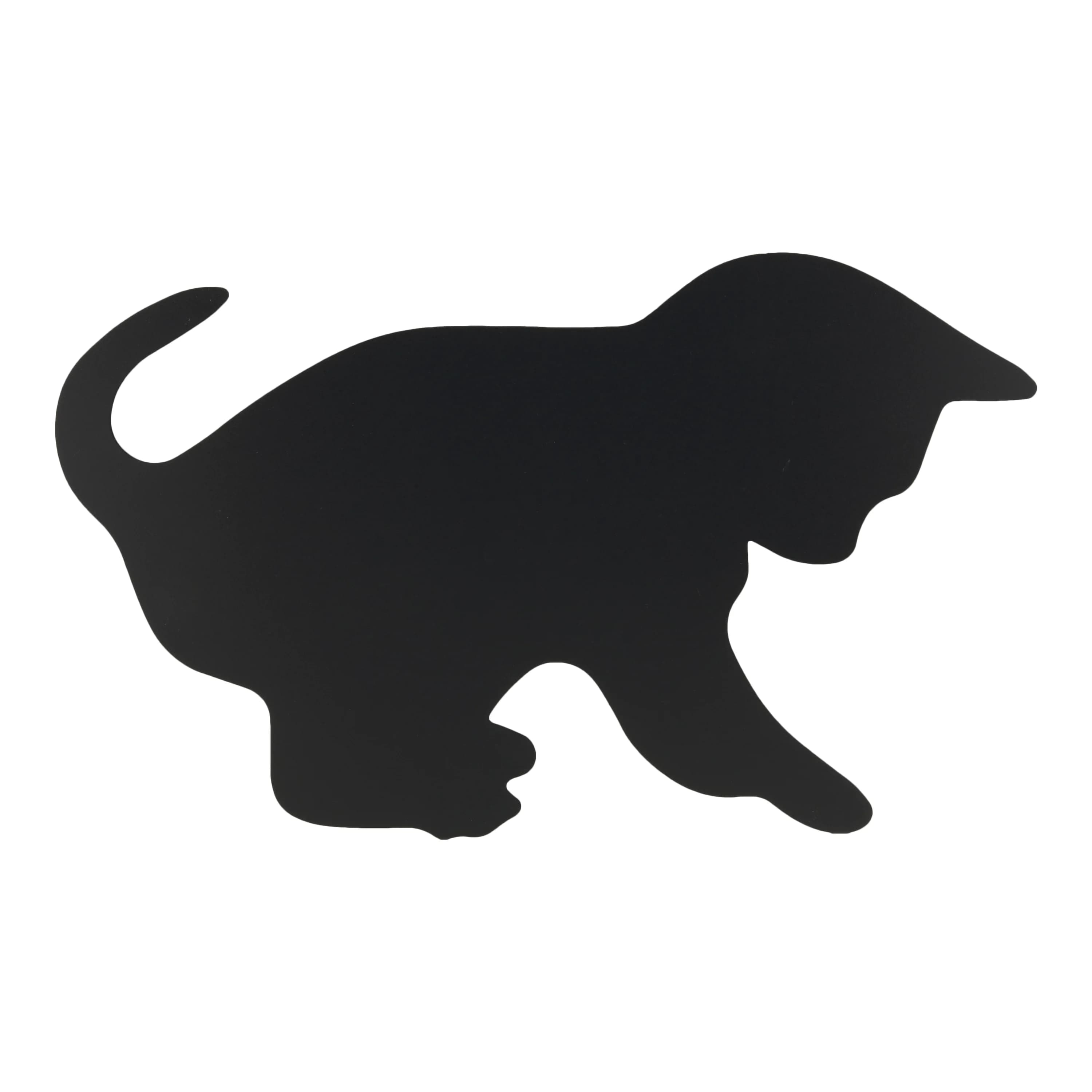 Securit® Ardoise murale - Silhouette Chat - Feutre-craie et kit velcro pour accrochage mural inclus