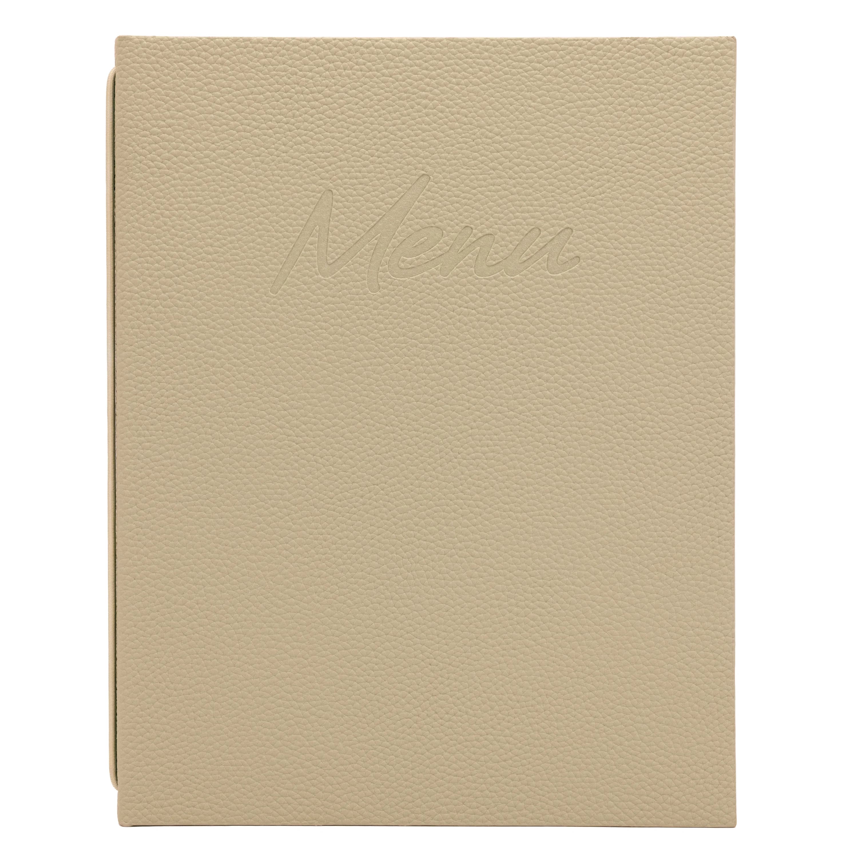 Securit® Protège-menu A4 "Signature" - Sable - 4 vues