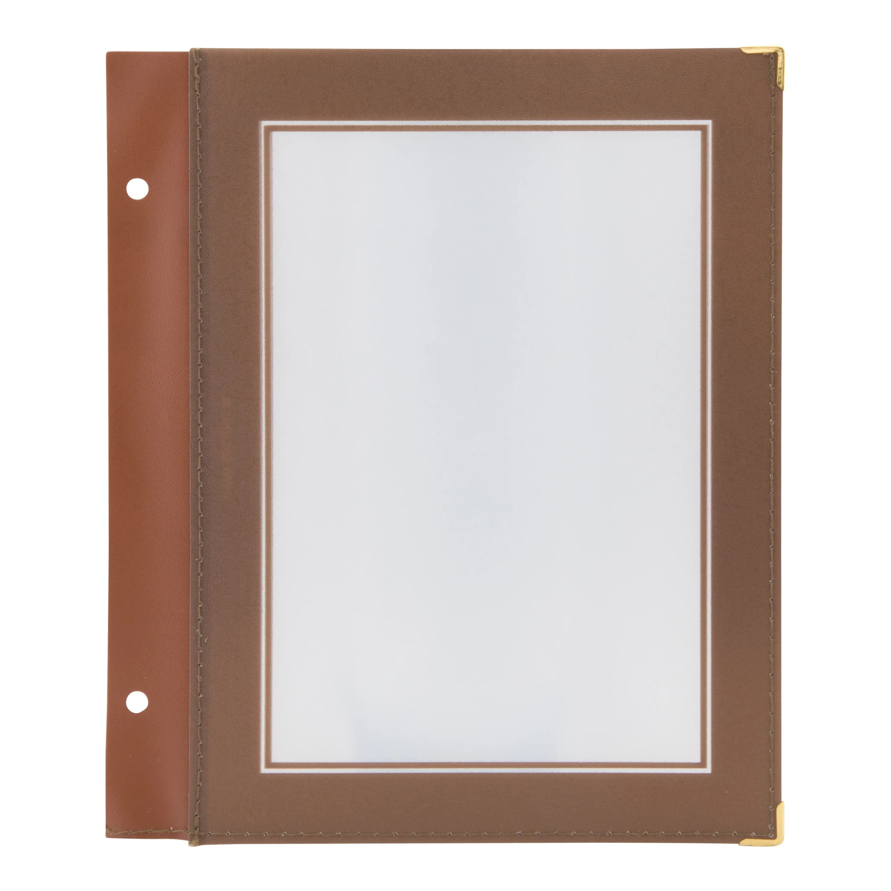 Securit® Lot de 5 Inserts pour Protège-menus A5 "Wood" - Marron - 2 vues