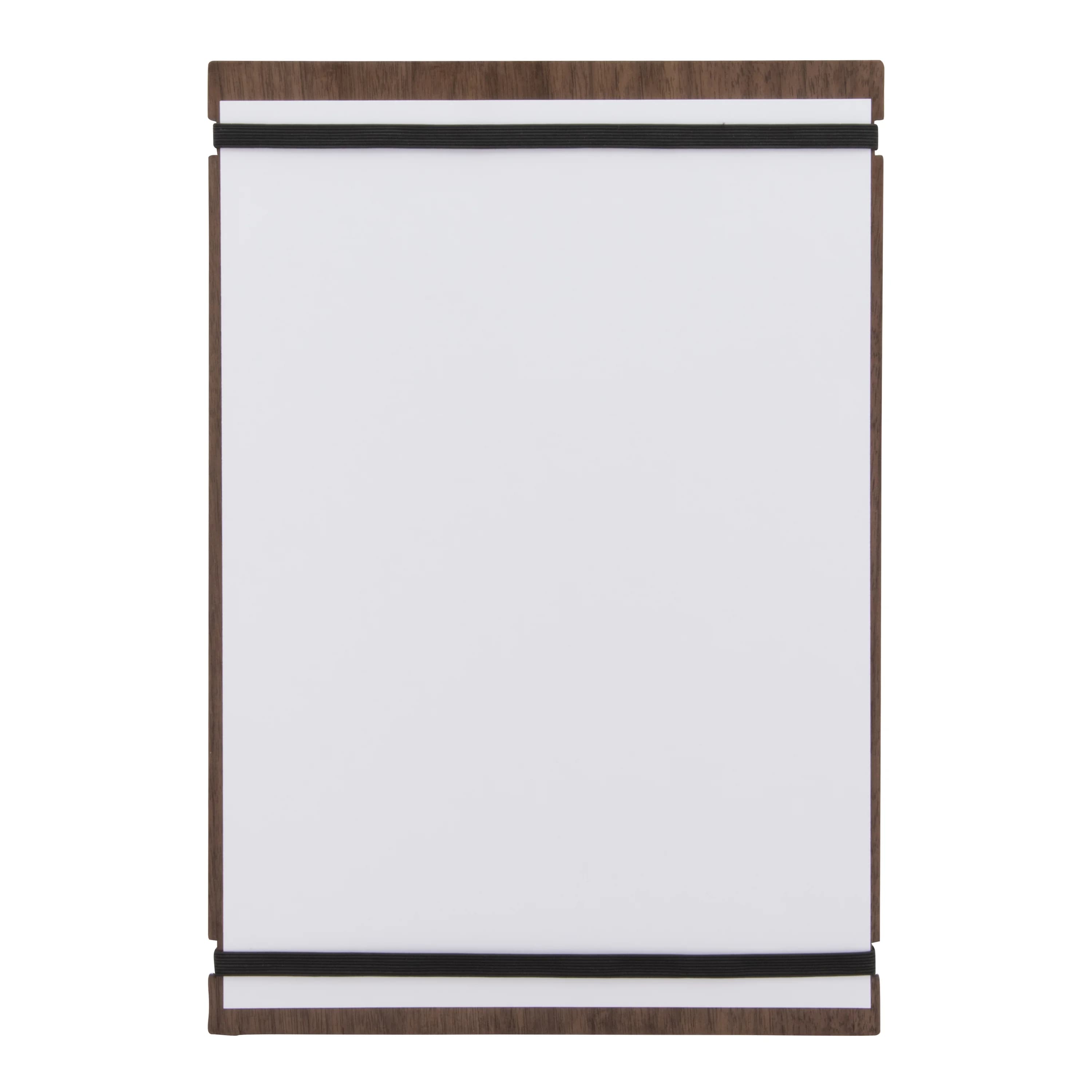 Securit® Protège-menu A4 "Walnut" - Tablette avec bandes pour le maintien des feuilles - Bois finition noyer laqué