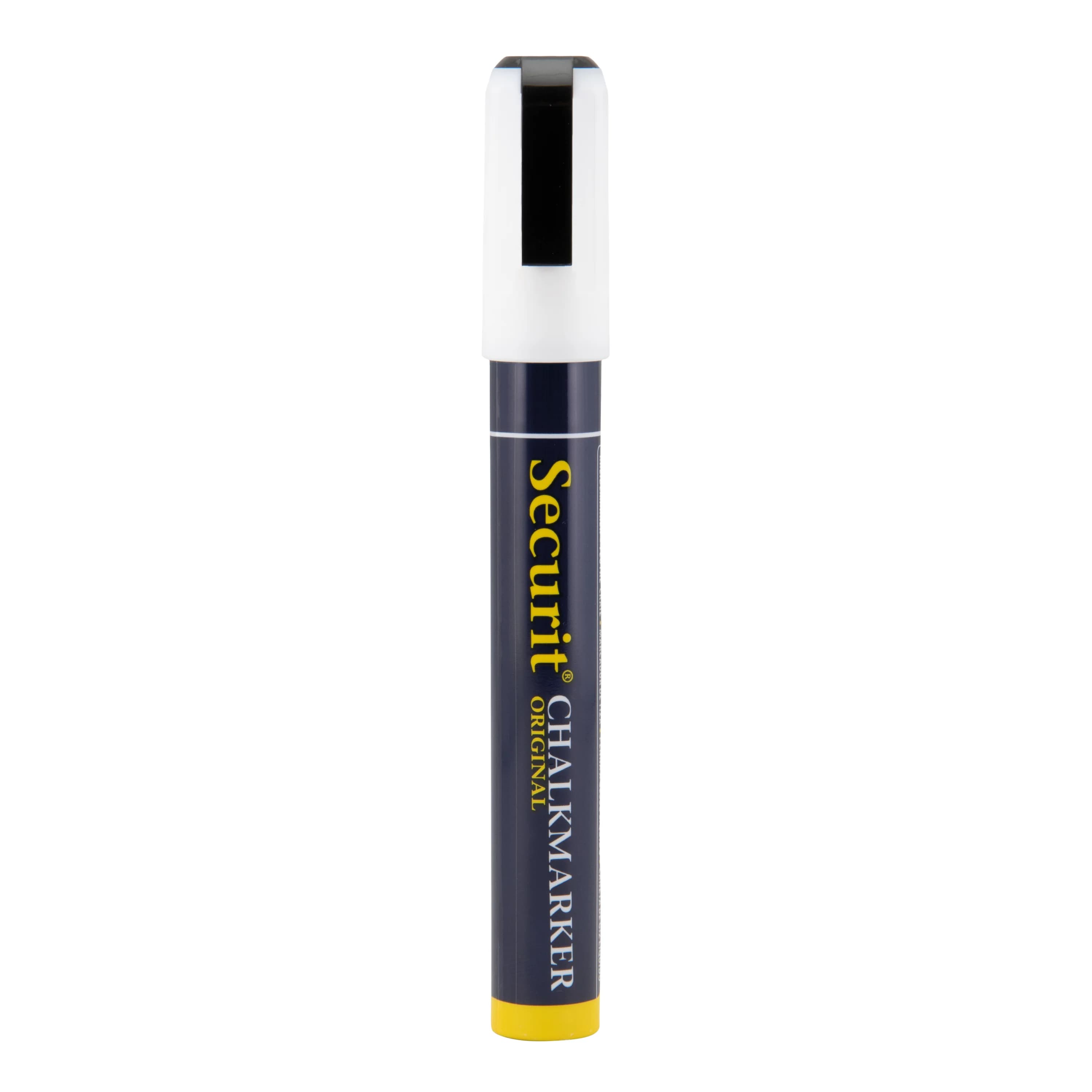 Securit® Feutre-craie à encre liquide - Blanc - Taille de mine 2-6mm biseautée