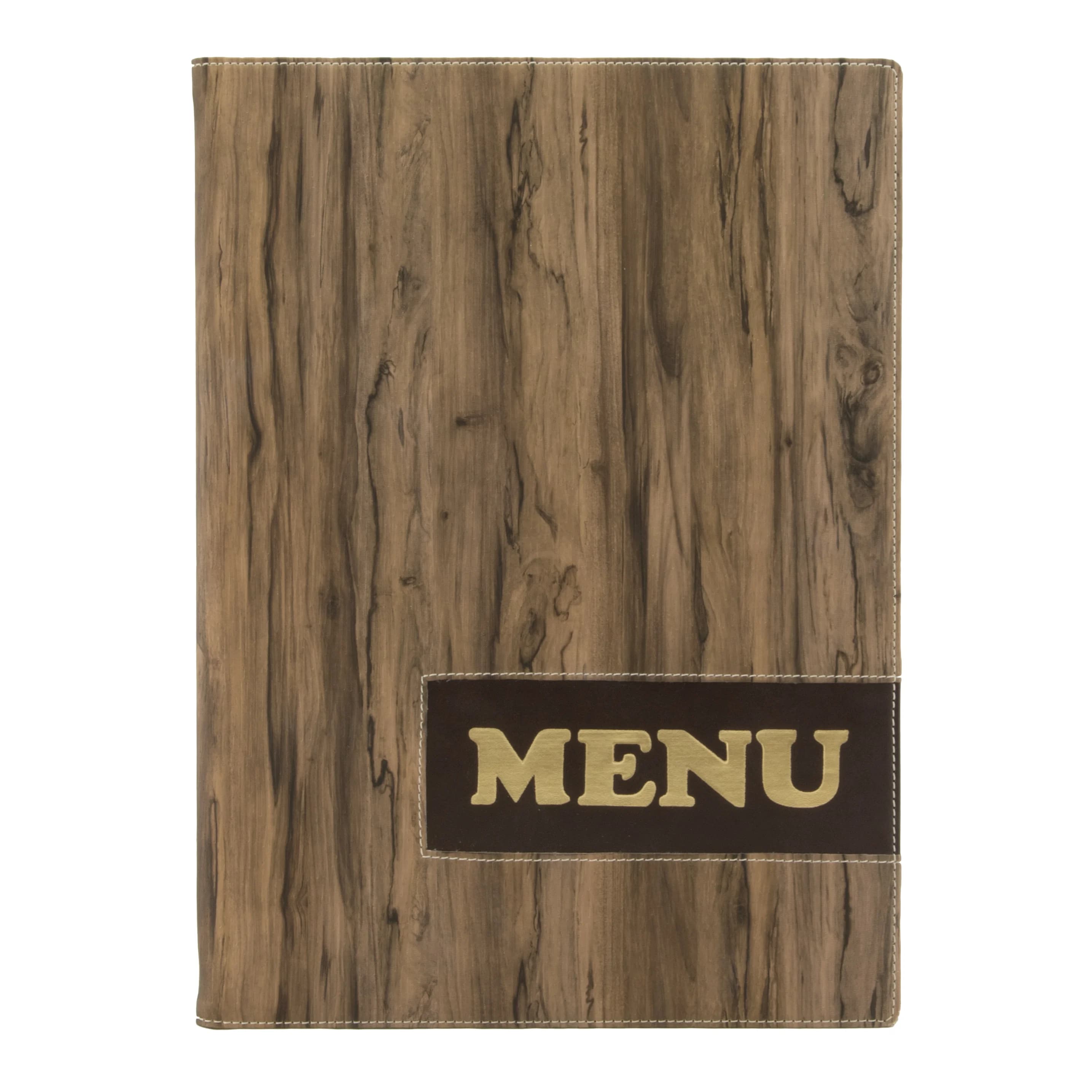 Securit® Protège-menu A4 "Design" - Marron - 4 vues