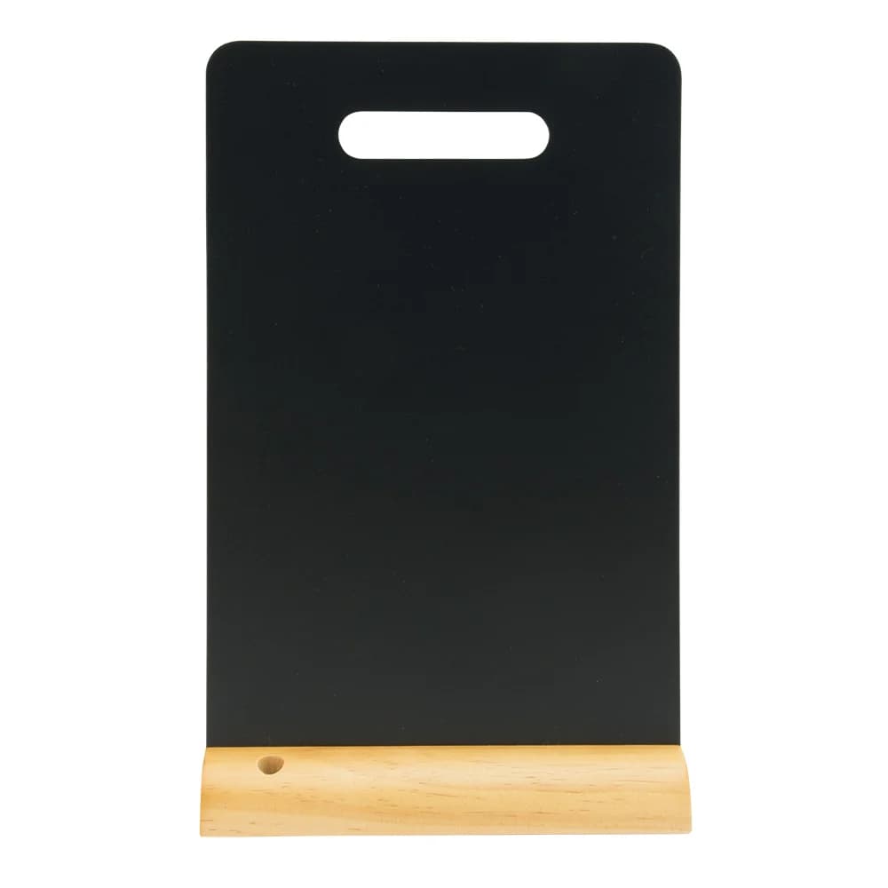 Securit® Ardoise de table avec poignée - Socle en bois - Feutre-craie inclus