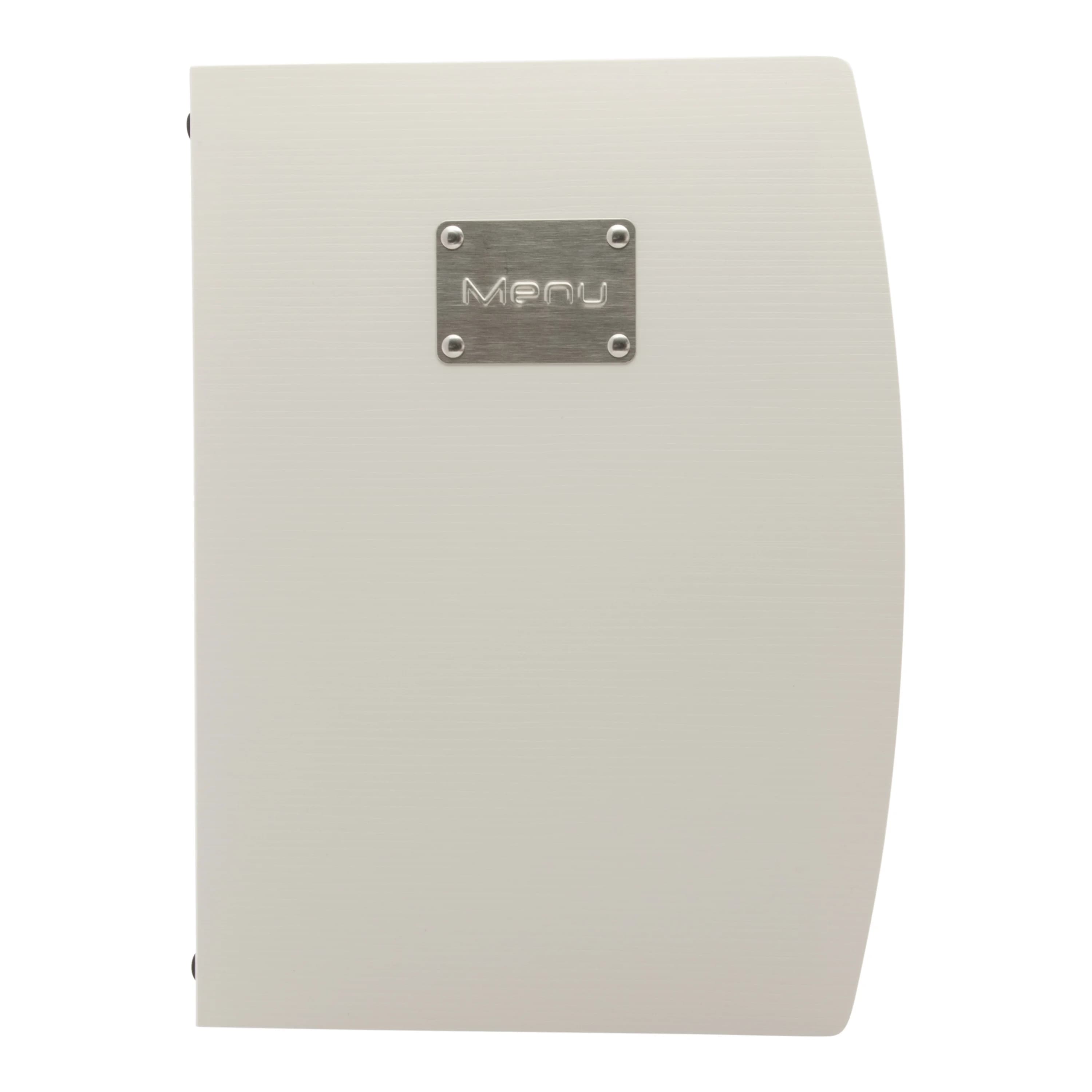 Securit® Protège-menu A4 "Rio" - Blanc - Plaque "Menu" incluse - 4 vues