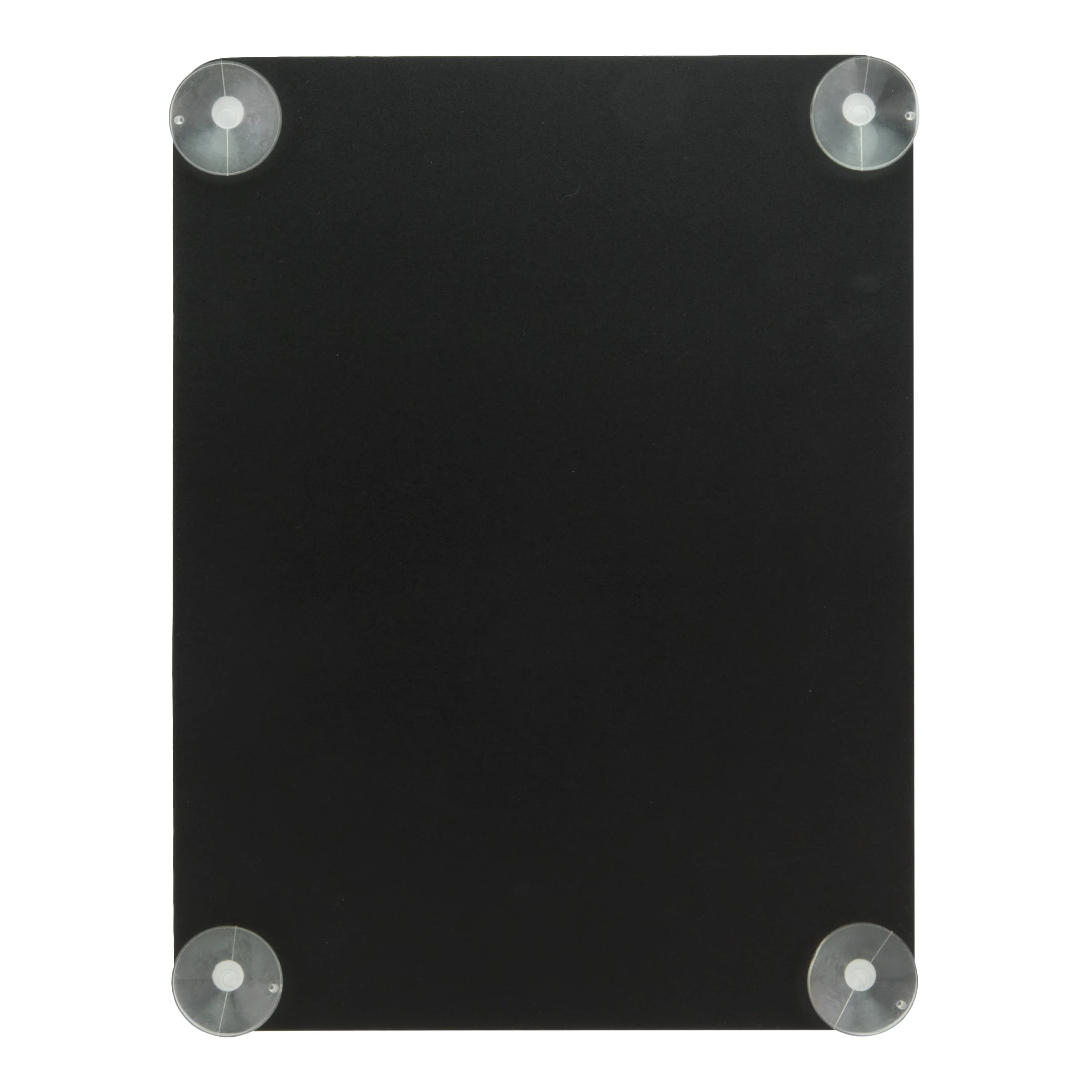 Securit® Ardoise pour vitrine - Noir - Avec 4 ventouses - Surface d'écriture recto-verso - 27x36cm