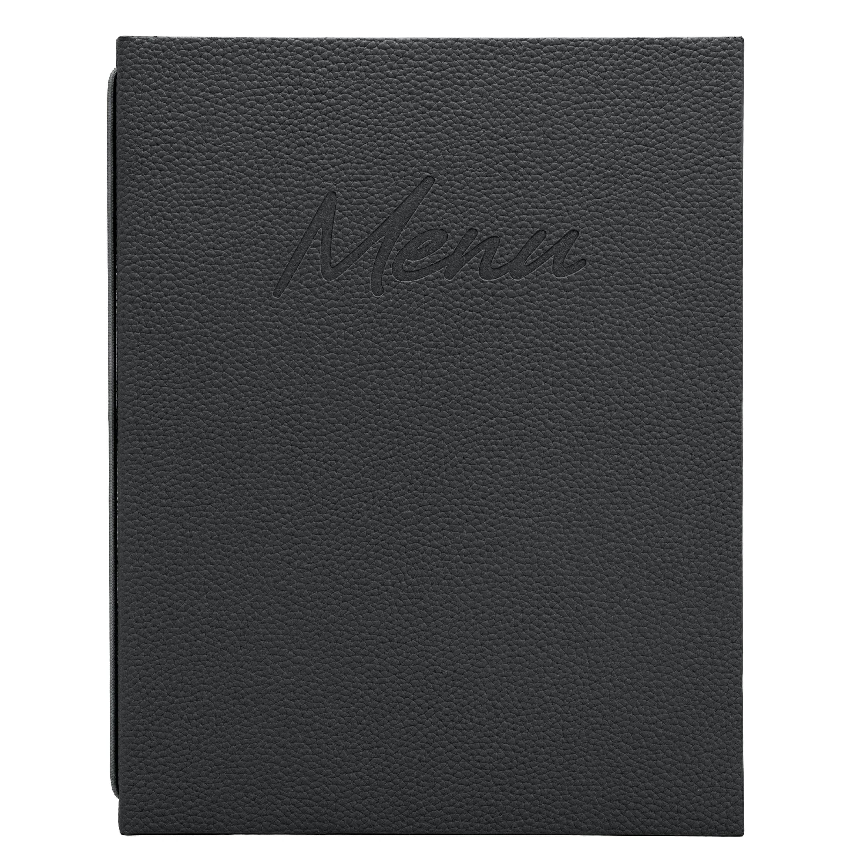 Securit® Protège-menu A4 "Signature" - Noir - 4 vues