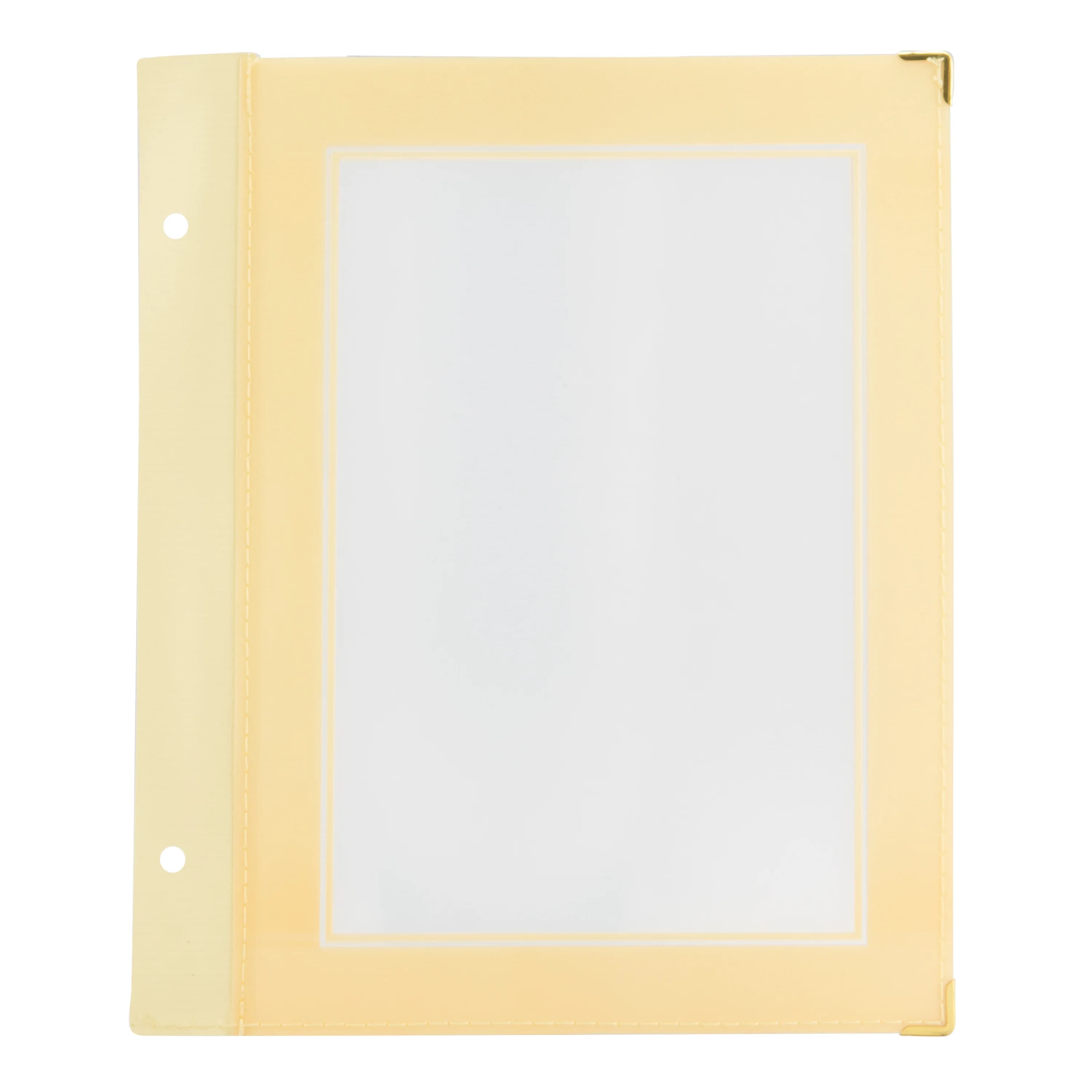 Securit® Lot de 5 Inserts pour Protège-menus A5 "Wood" - Beige/Ivoire - 2 vues - Fin de série