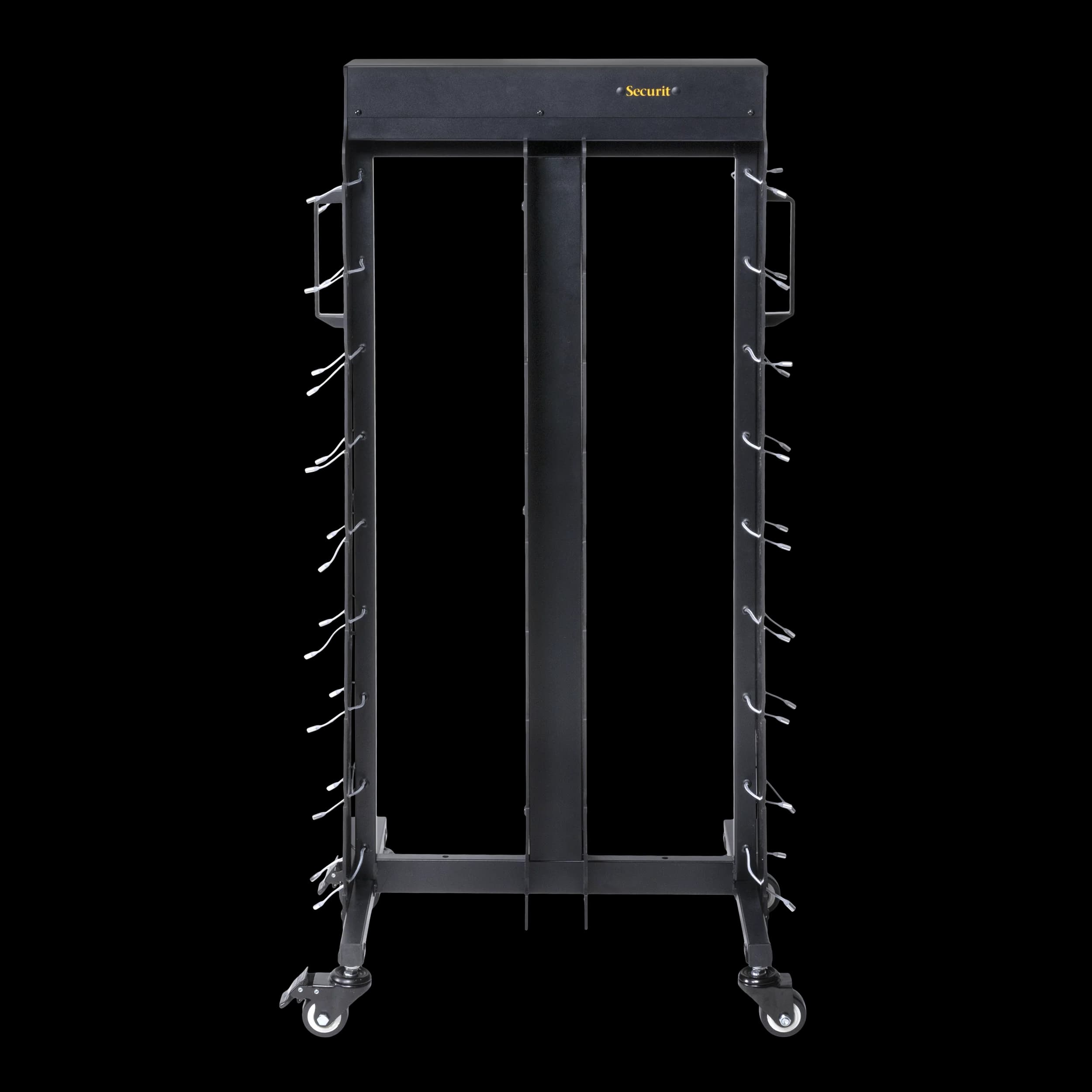 Securit® Chariot de chargement de 36 lampes de table LED - Connecteurs magnétiques - Aluminium - 4 roulettes