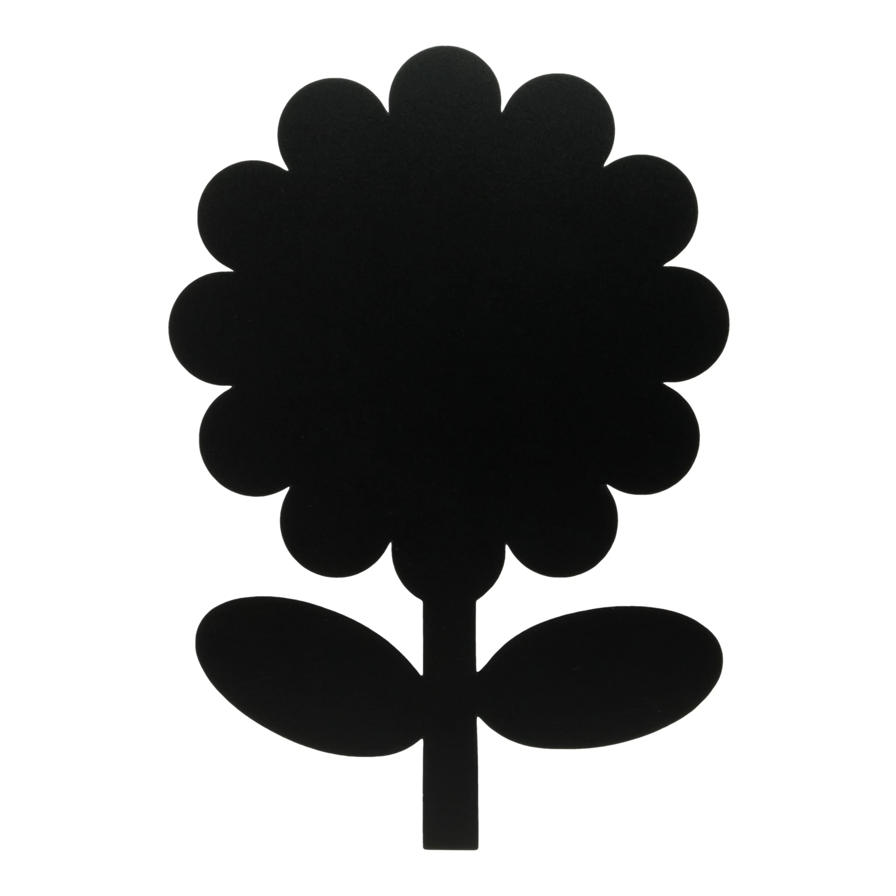 Securit® Ardoise murale - Silhouette Fleur - Feutre-craie et kit velcro pour accrochage mural inclus - Fin de série