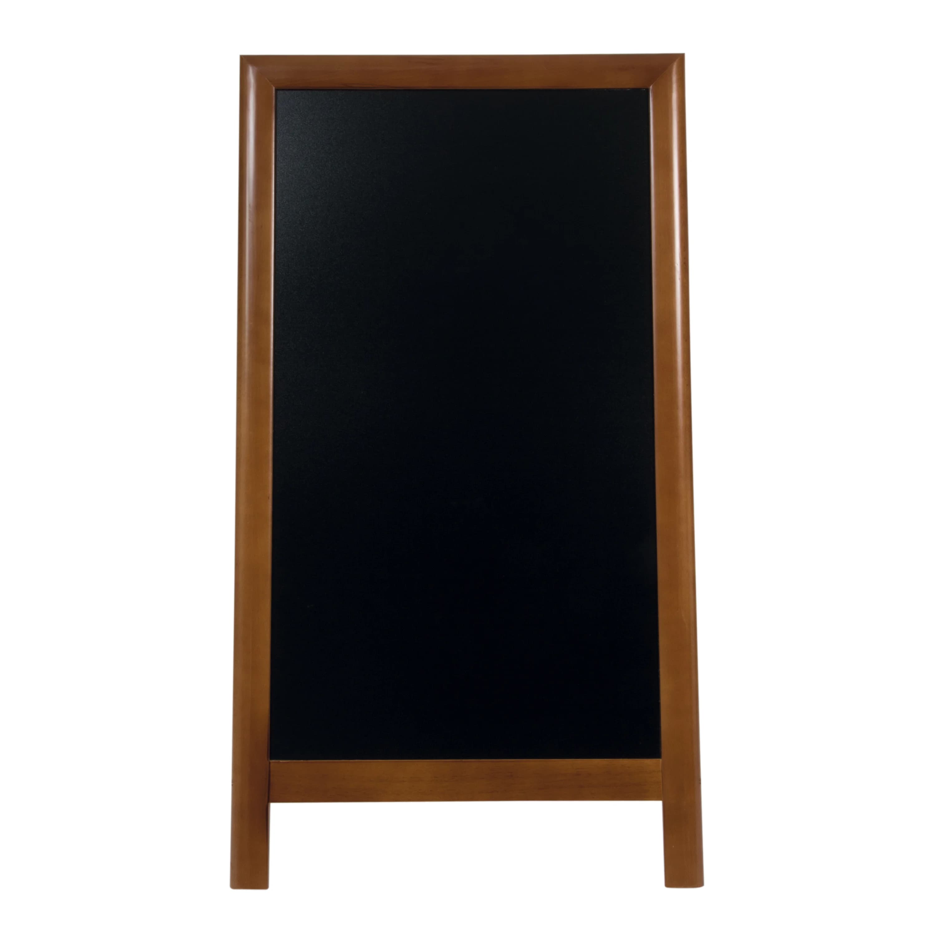 Securit® Panneau trottoir "Deluxe" - Marron foncé - Bois finition hévéa laqué - 70x120cm