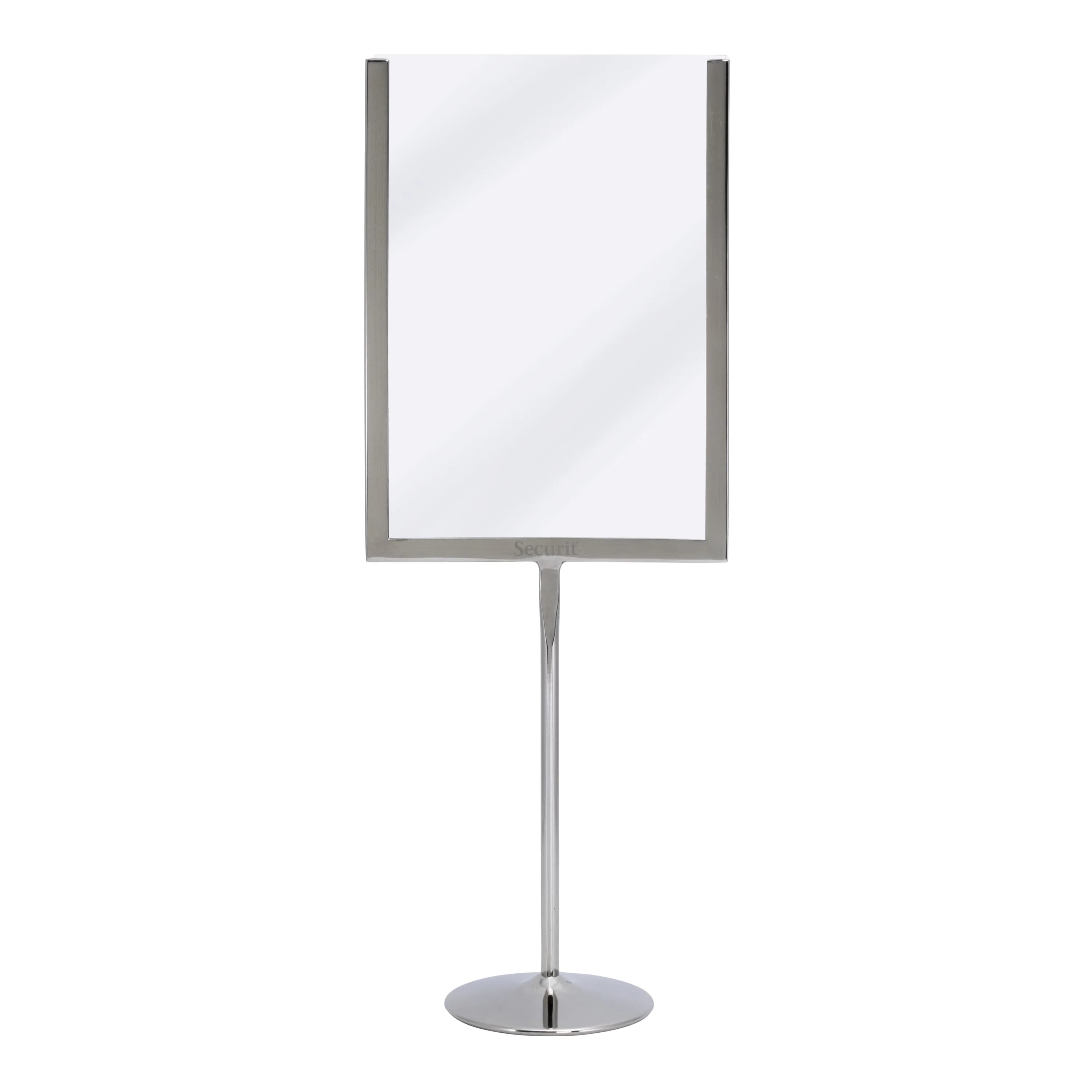 Securit® Porte-affiche métallique avec ardoise noire A5 - Inox