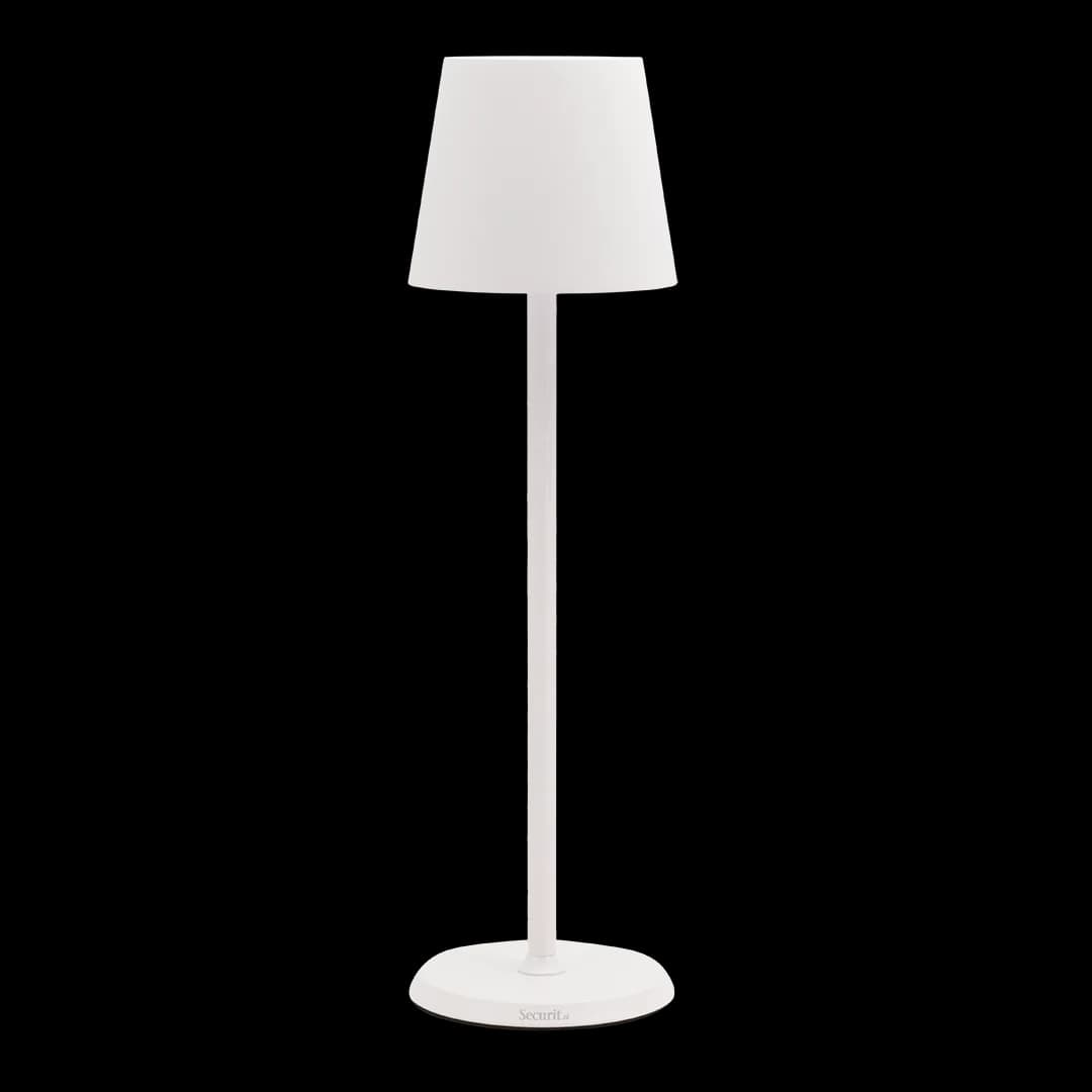 Securit® Lampe de table LED sans fil "Féline" - Blanc - Intérieur/Extérieur - Câble magnétique inclus