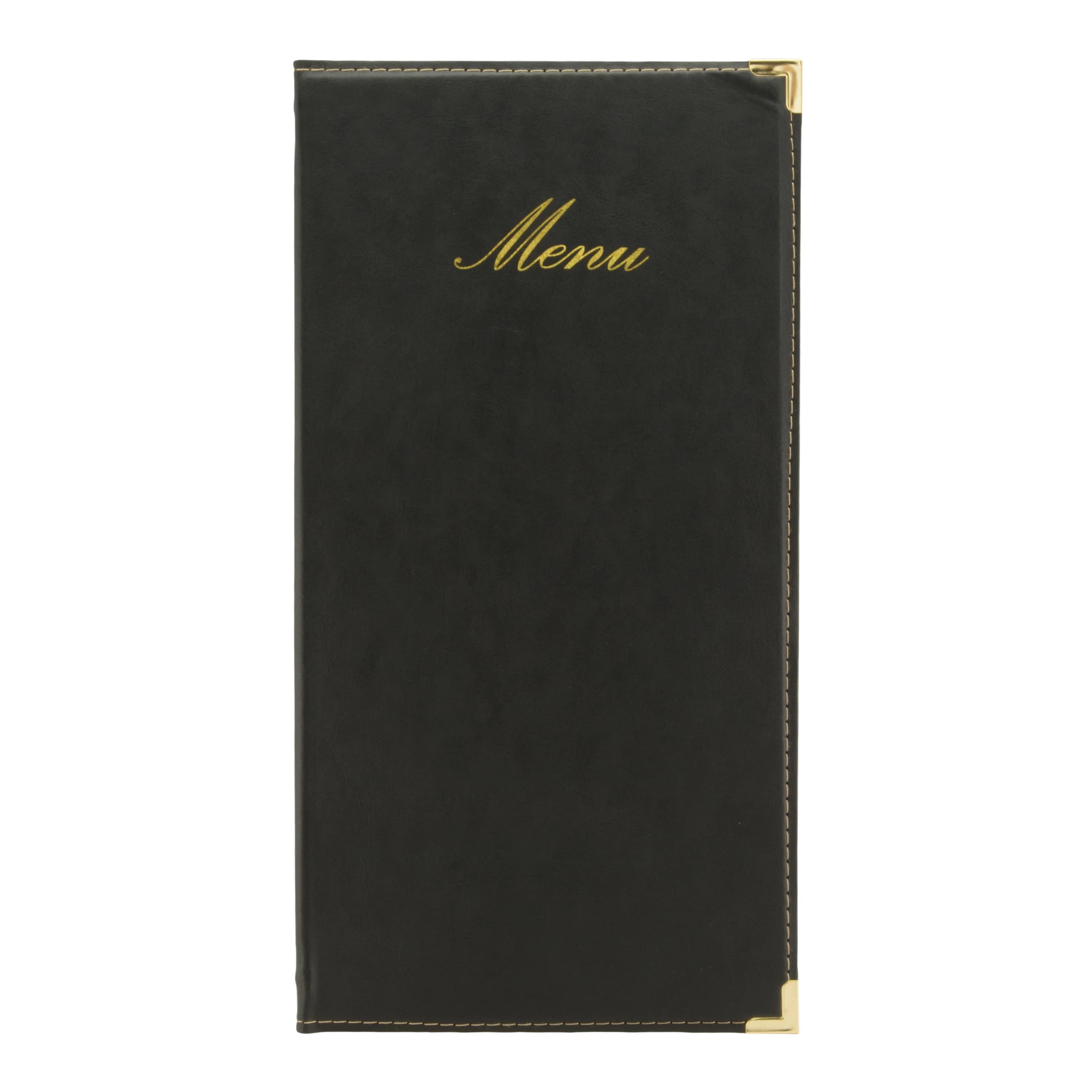 Securit® Protège-menu A45 "Classic" - Noir - Simili-cuir - 4 vues