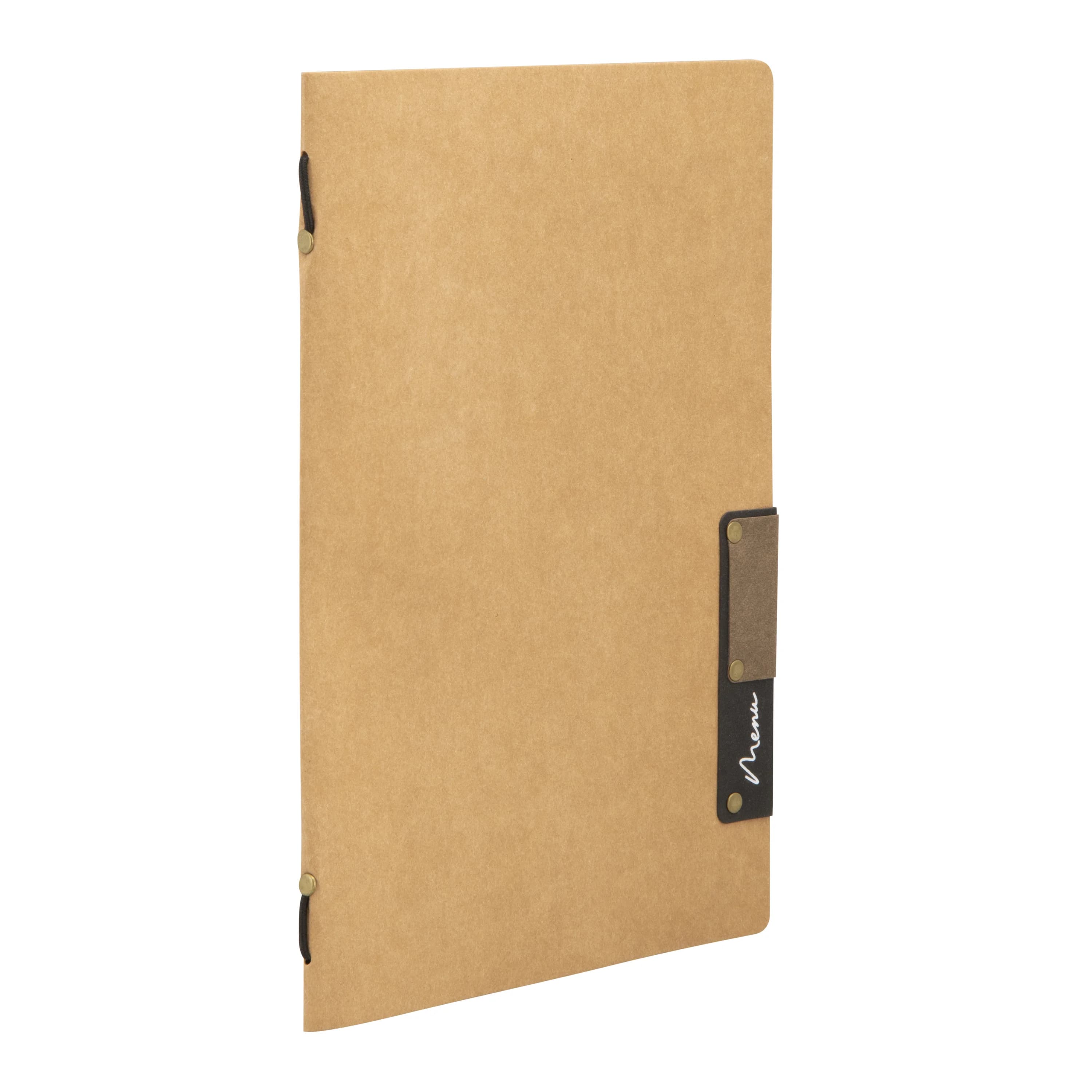 Securit® Protège-menu A5 "Nature" - Beige - Fibre naturelle - 4 vues