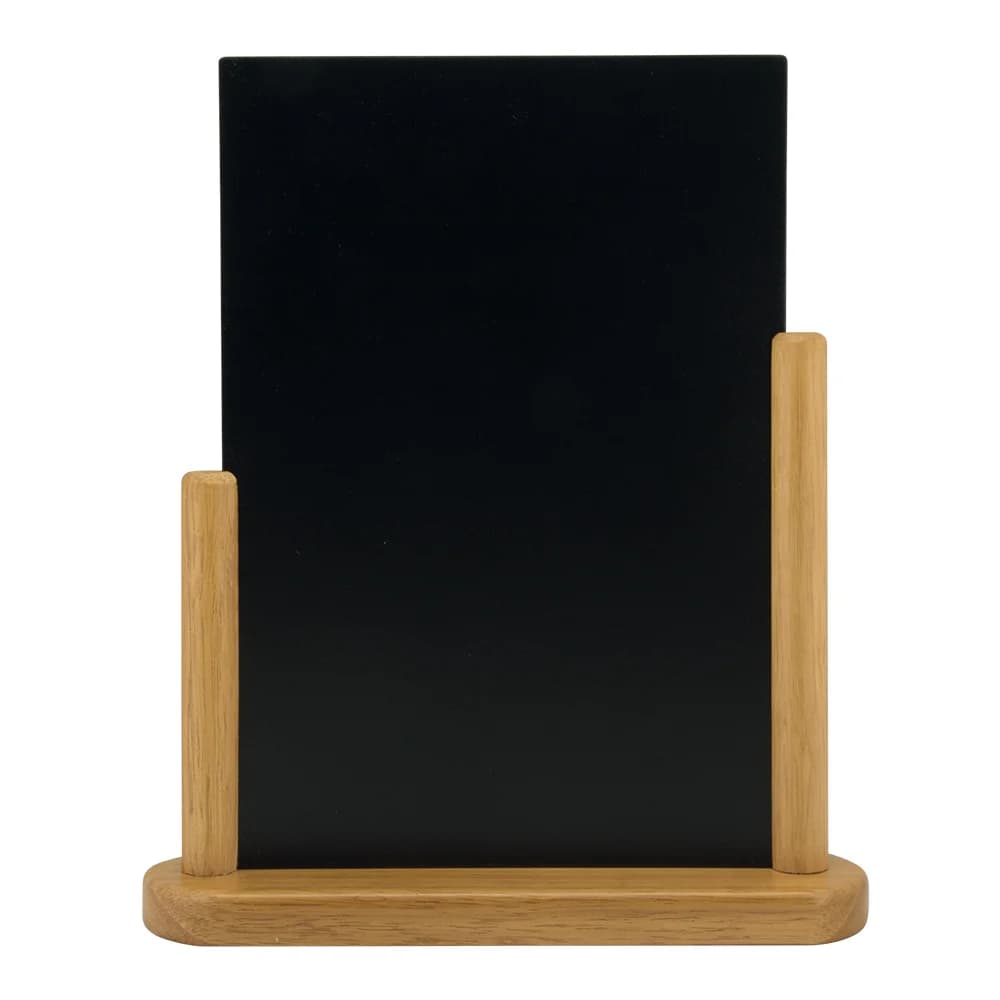 Securit® Ardoise de table "Elegant" A4 - Bois finition teck laqué