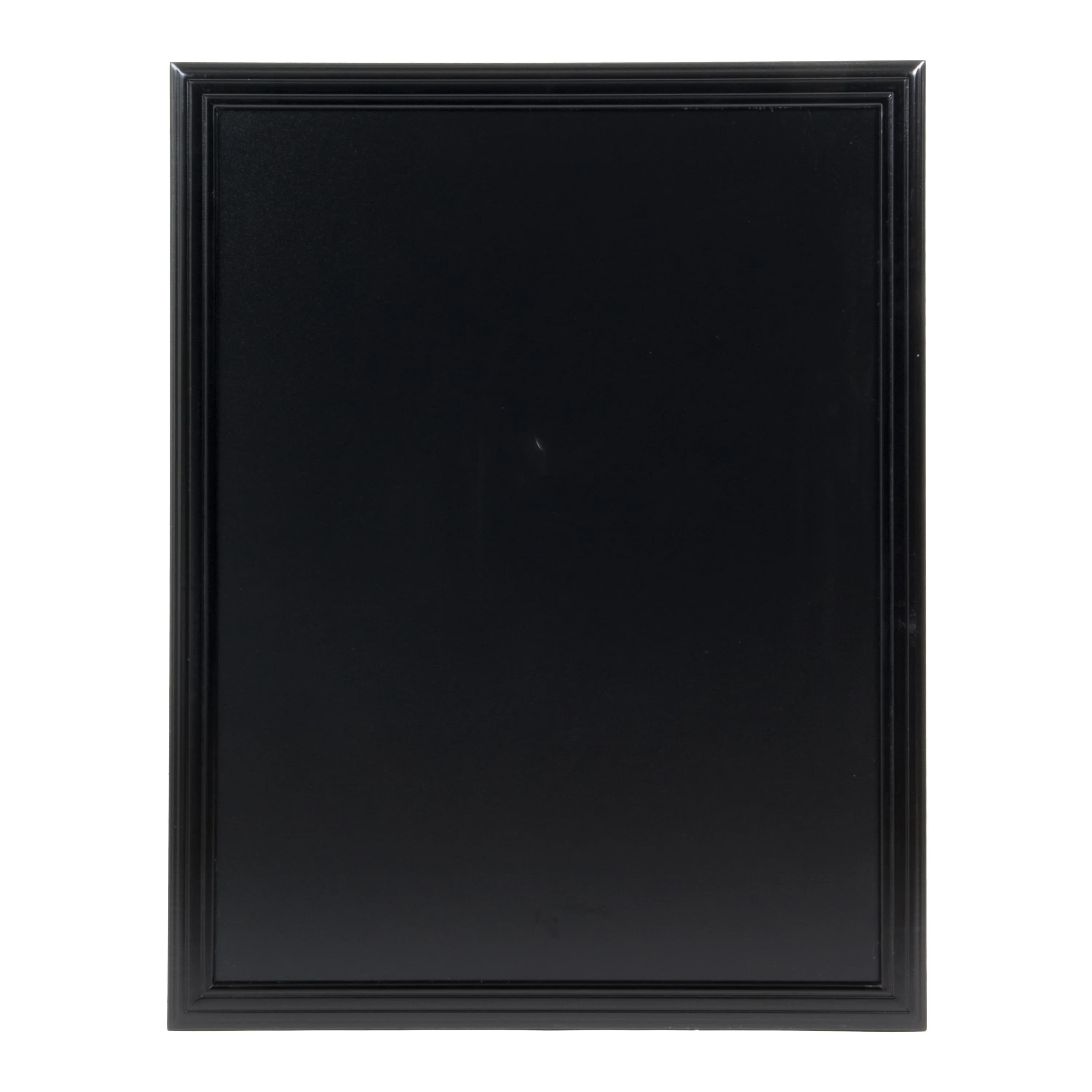 Securit® Ardoise murale "Universal" - Bois finition noir laqué - Kit de montage inclus -70x90cm