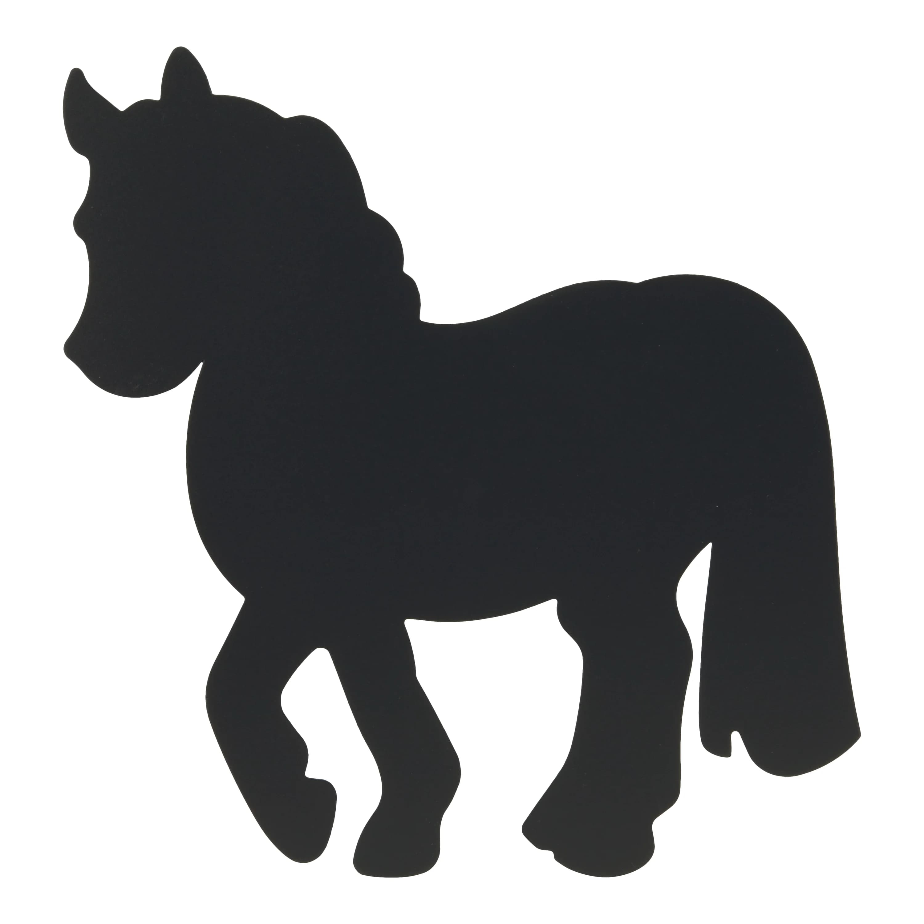 Securit® Ardoise murale - Silhouette Cheval - Feutre-craie et kit velcro pour accrochage mural inclus - Fin de série