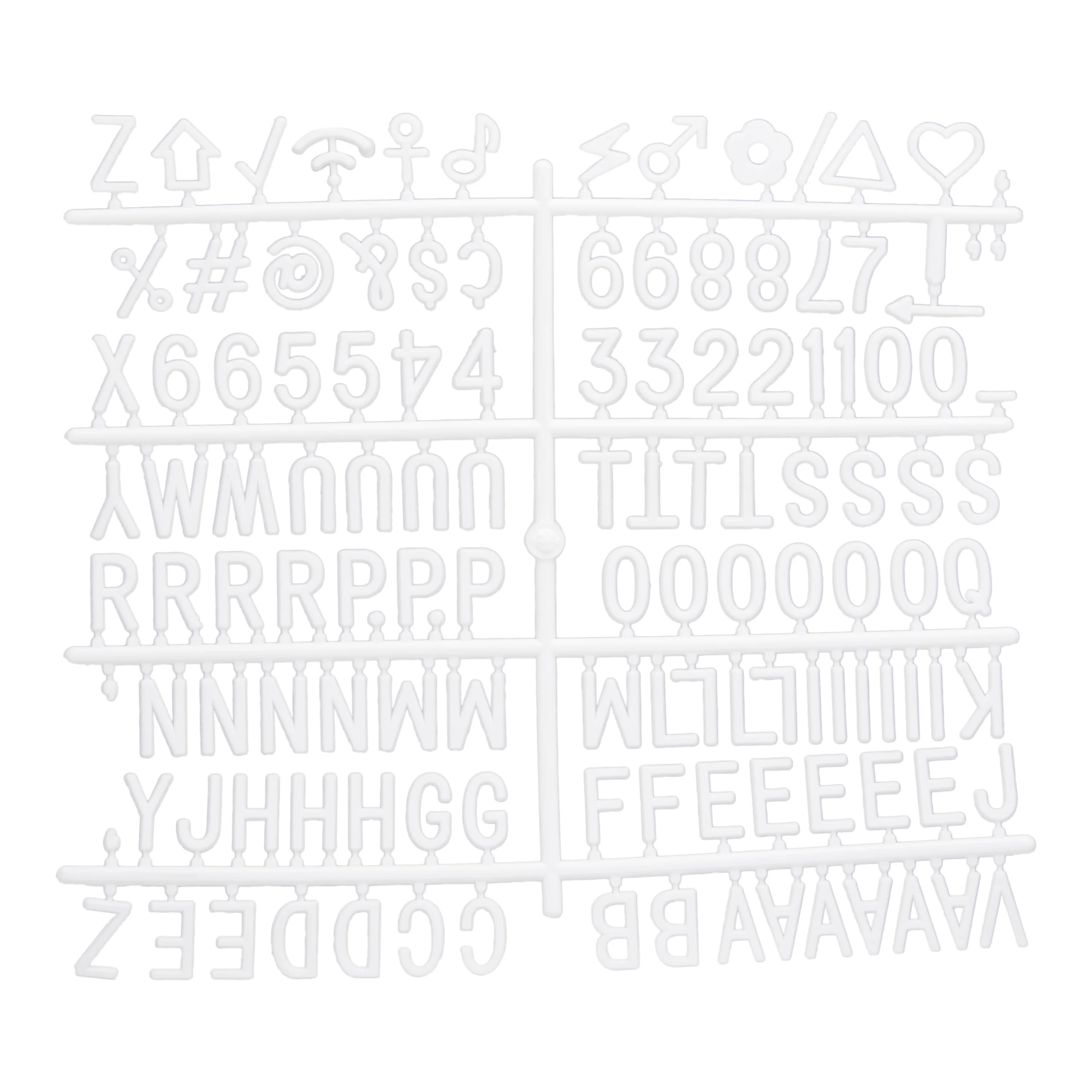 Securit® Kit de Lettres pour Tableaux à lettres 40x60cm et 60x80cm - 256 lettres, chiffres et icônes acryliques