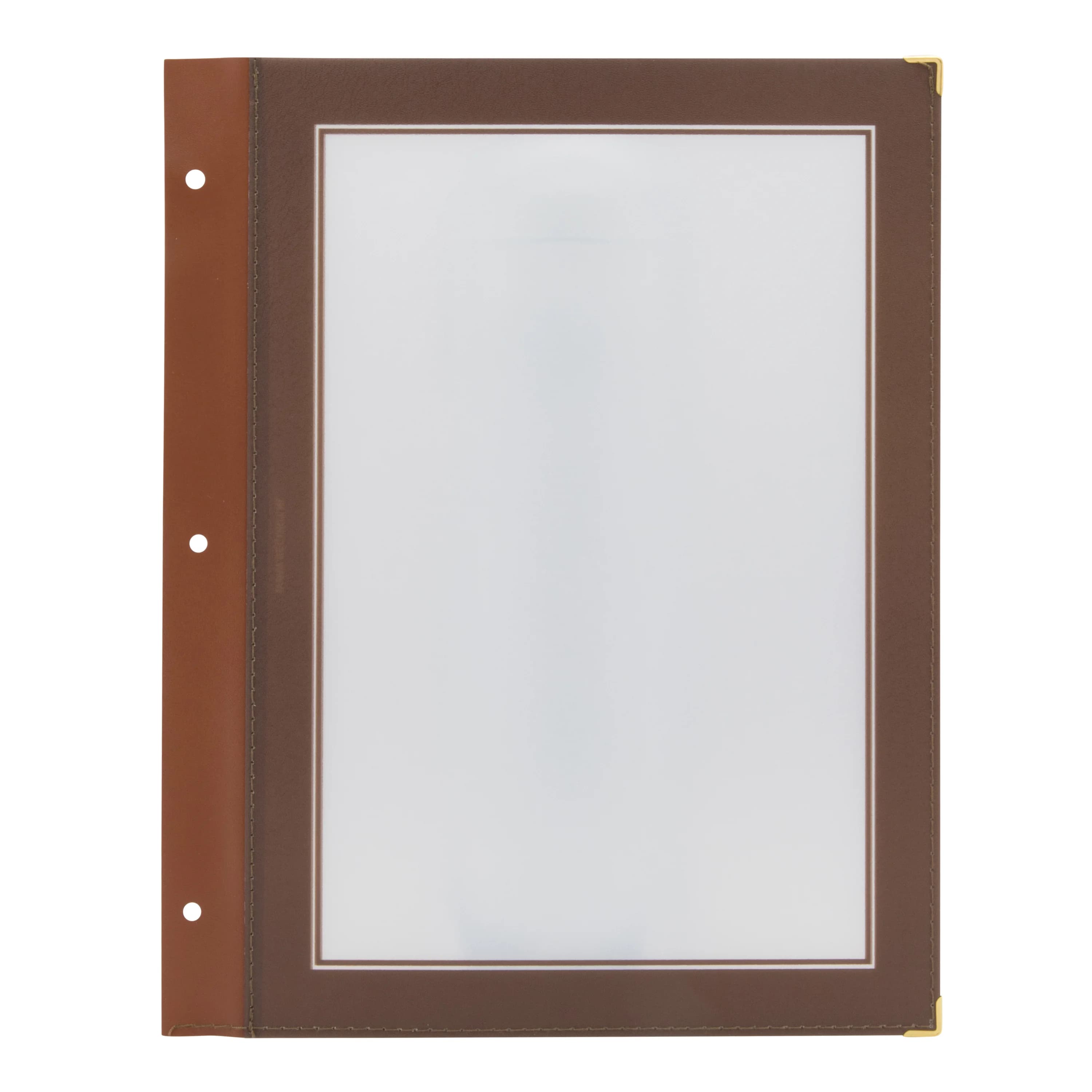Securit® Lot de 5 Inserts pour Protège-menus A4 "Wood" - Marron - 2 vues