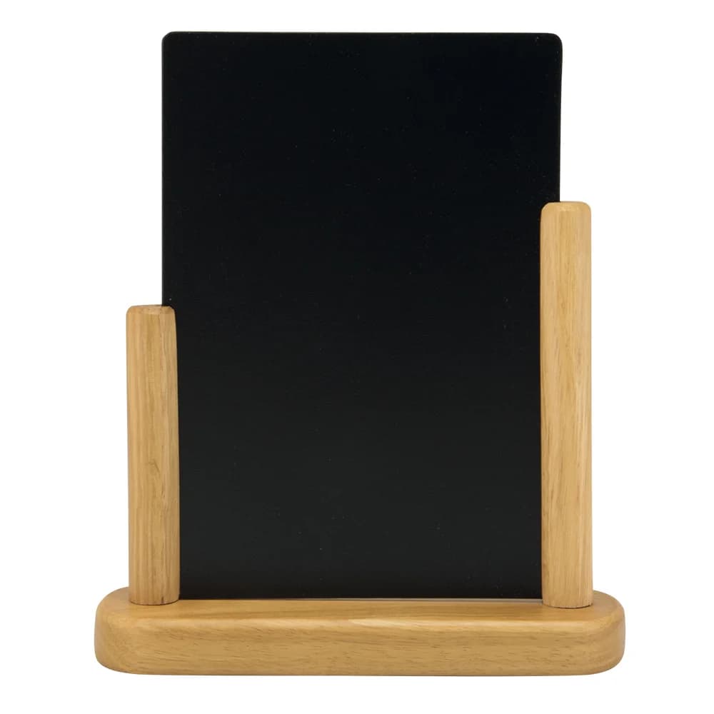 Securit® Ardoise de table "Elegant" A5 - Bois finition teck laqué