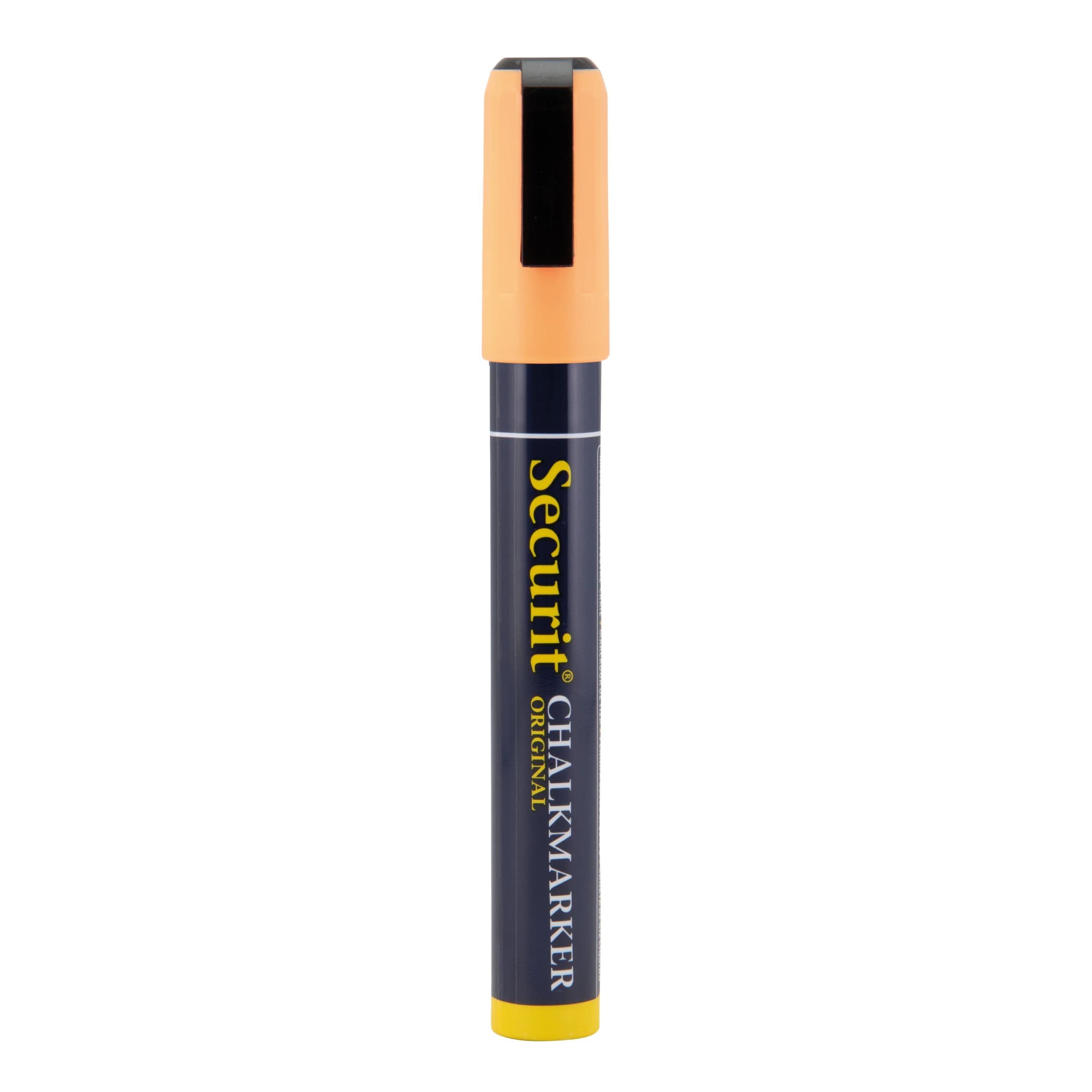 Securit® Feutre-craie à encre liquide - Orange - Taille de mine 2-6mm biseautée
