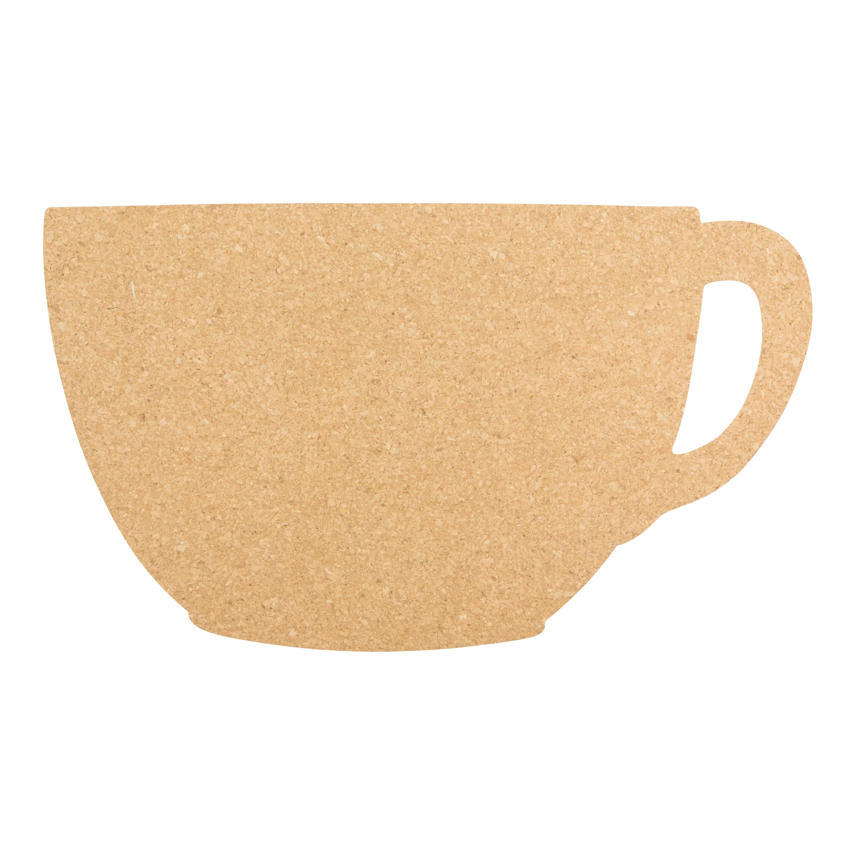 Securit® Tableau mural en liège - Silhouette Tasse - Punaise et ruban adhésif double-face pour la fixation inclus