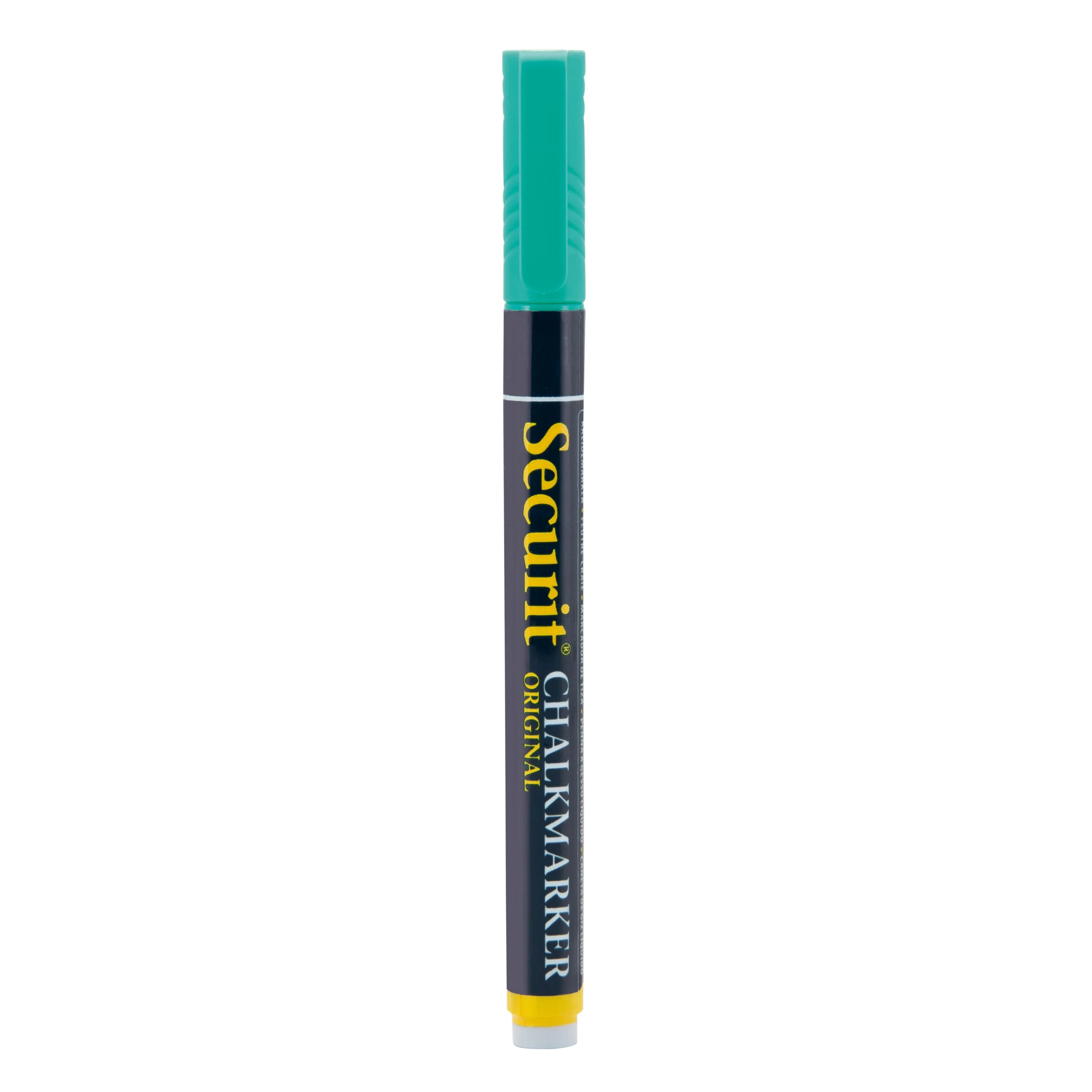 Securit® Feutre-craie à encre liquide - Vert - Taille de mine 1-2mm obus