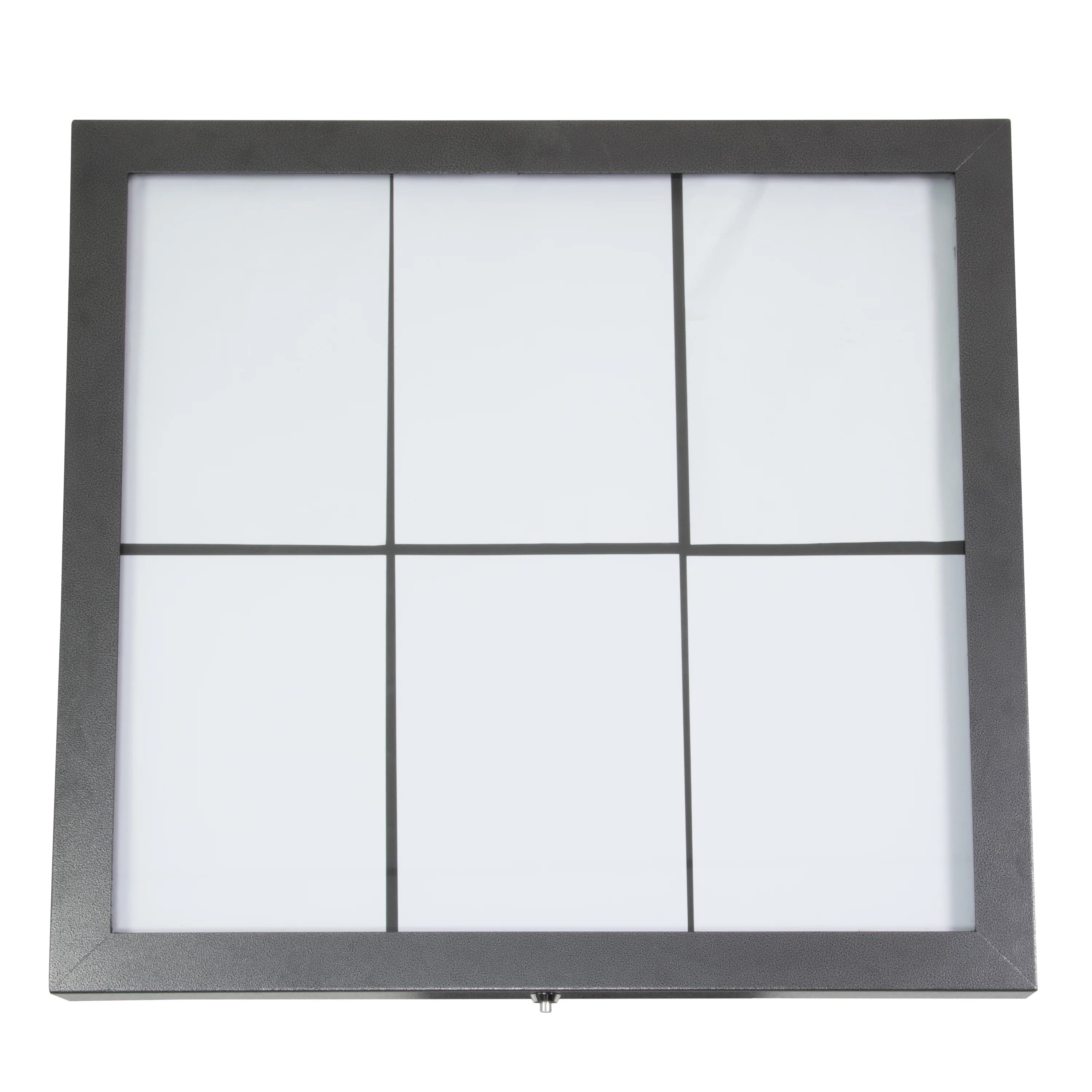 Securit® Présentoir porte-menu LED A4 "Coated Steel" - Gris galvanisé - 6 vues