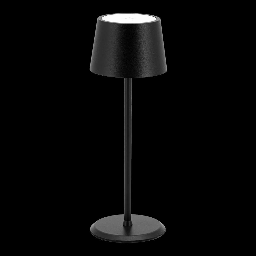 Securit® Lampe de table LED sans fil "Monte-Carlo" - Noir - Intérieur/Extérieur - Câble magnétique inclus