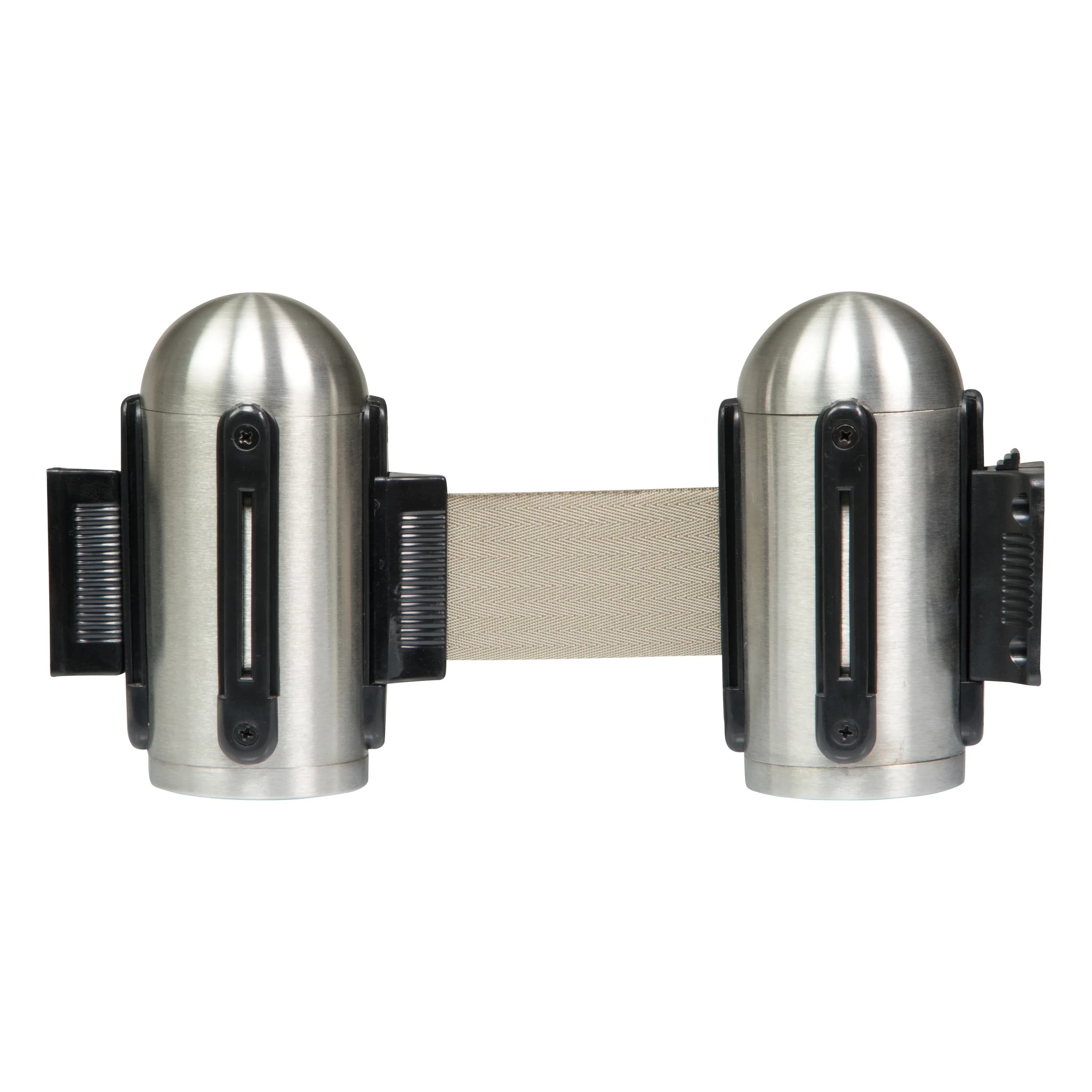 Securit® Accroche murale pour Bande nylon Rétractable Grise 205cm - Kit de fixation inclus