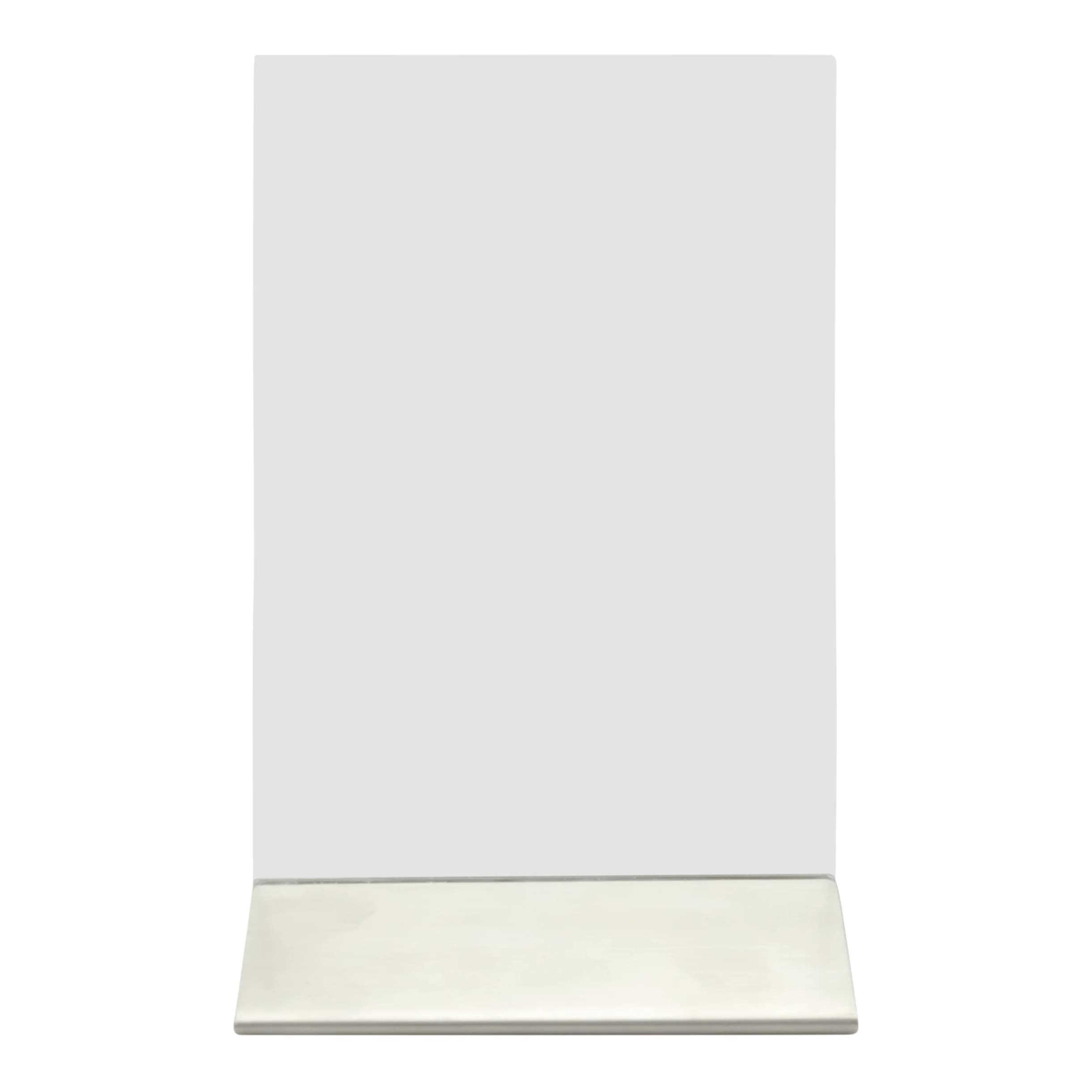 Securit® Porte‑affiche transparent A6 - Vertical - Acrylique - Socle en acier inoxydable - Double-face