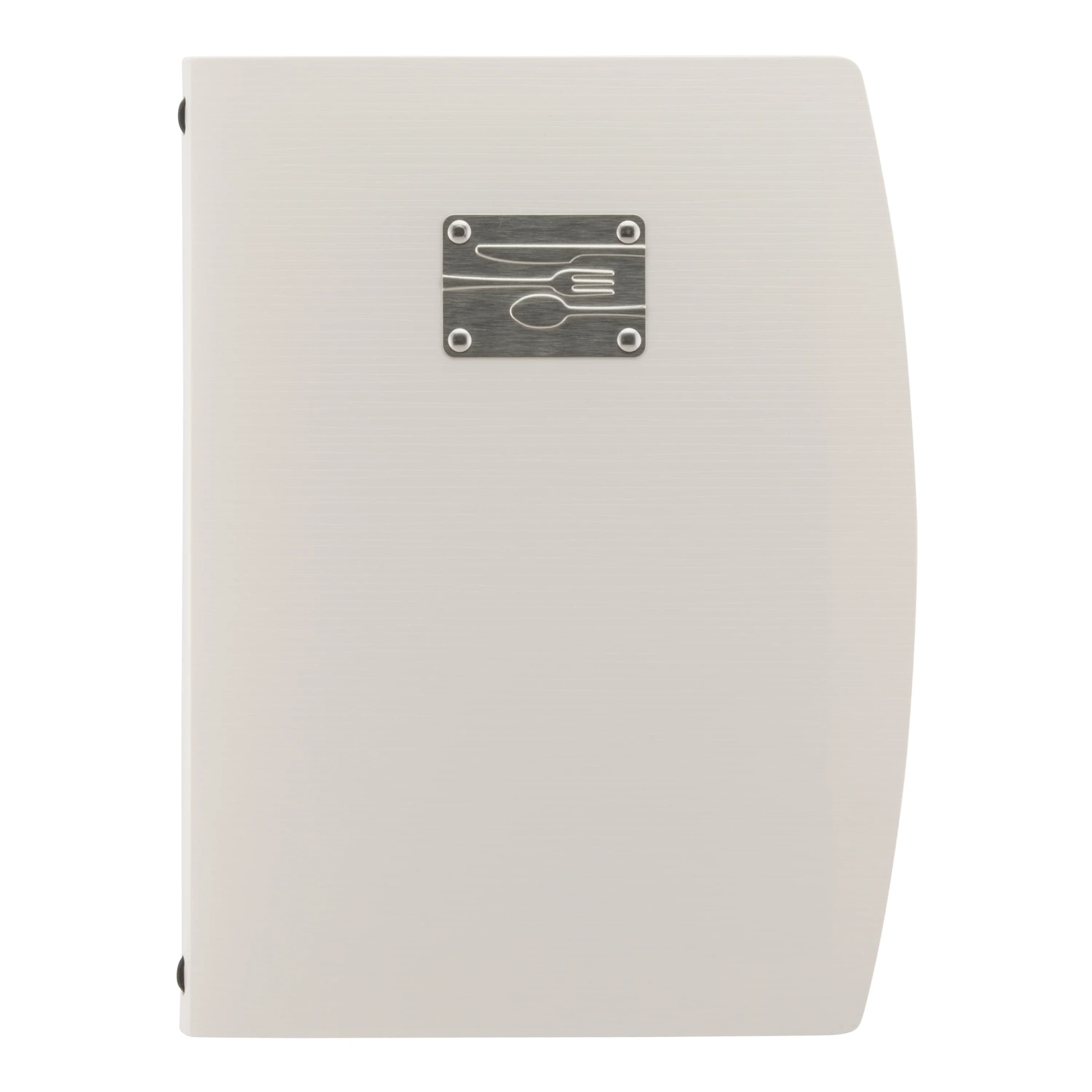 Securit® Protège-menu A4 "Rio" - Blanc - Plaque avec couverts incluse - 4 vues