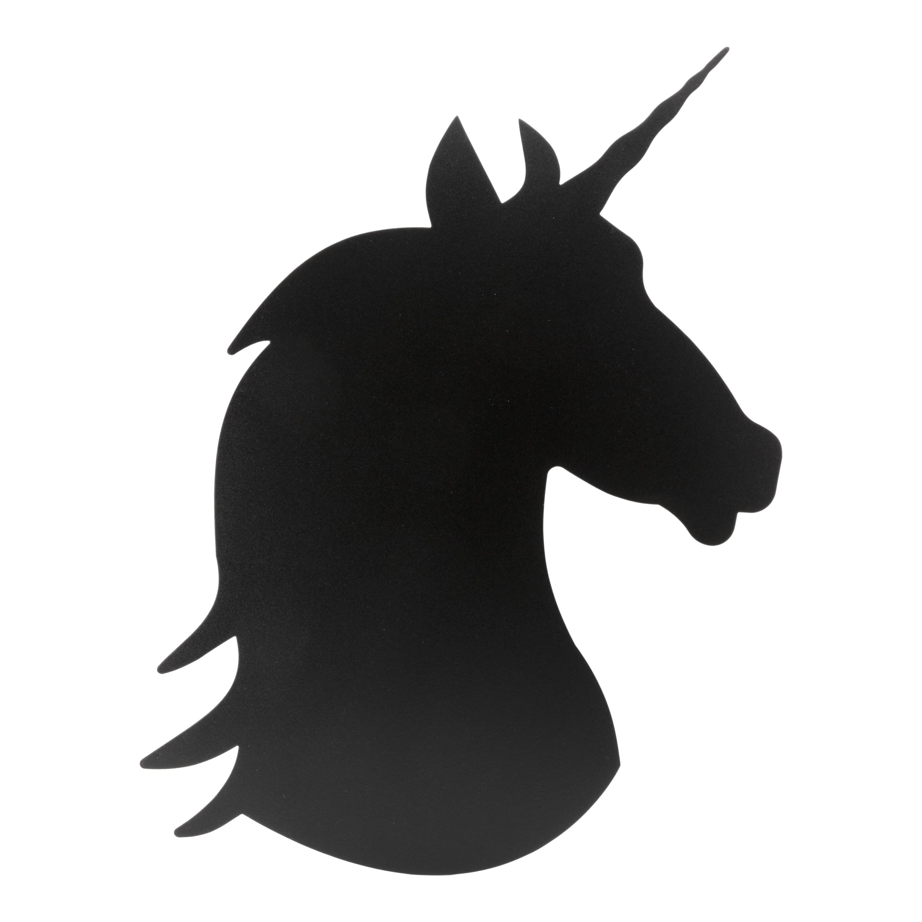 Securit® Ardoise murale - Silhouette Licorne - Noir - Feutre-craie et bandes adhésives incluses