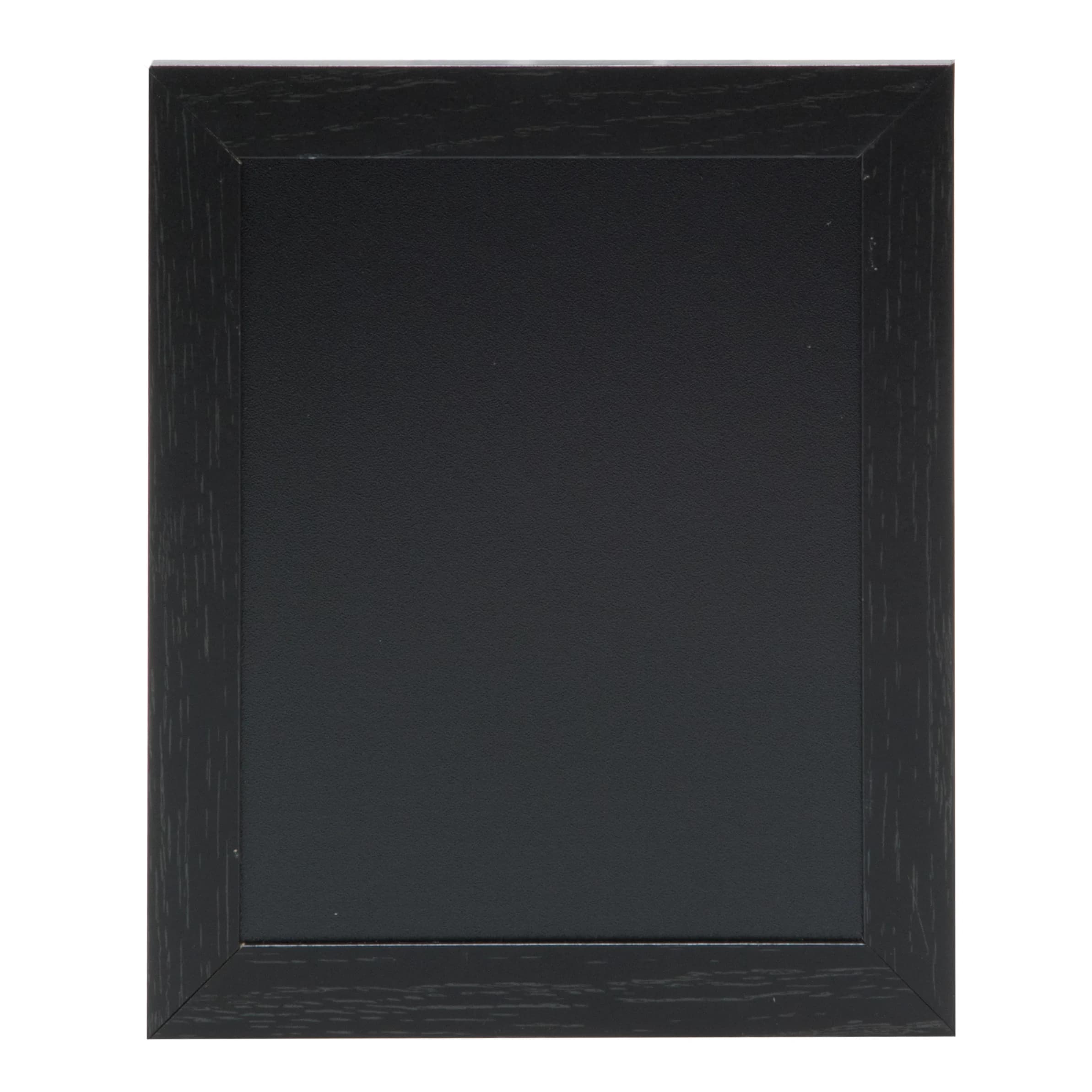 Securit® Ardoise murale "Woody" - Bois finition noir laqué - Feutre-craie et kit de montage inclus - 20x24cm