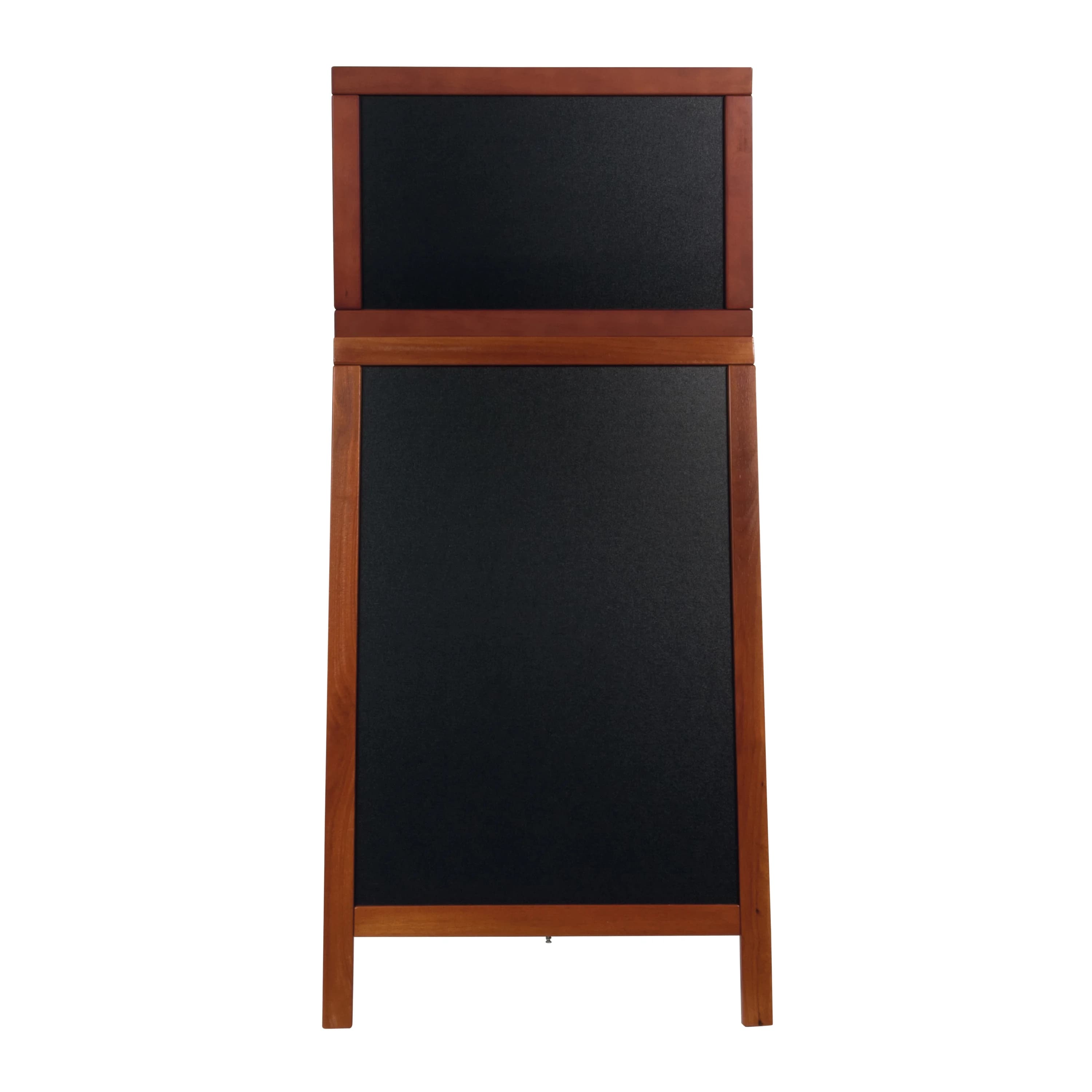 Securit® Panneau trottoir "Duplo-Top" - Acajou - Bois finition hévéa laqué - 55x120cm