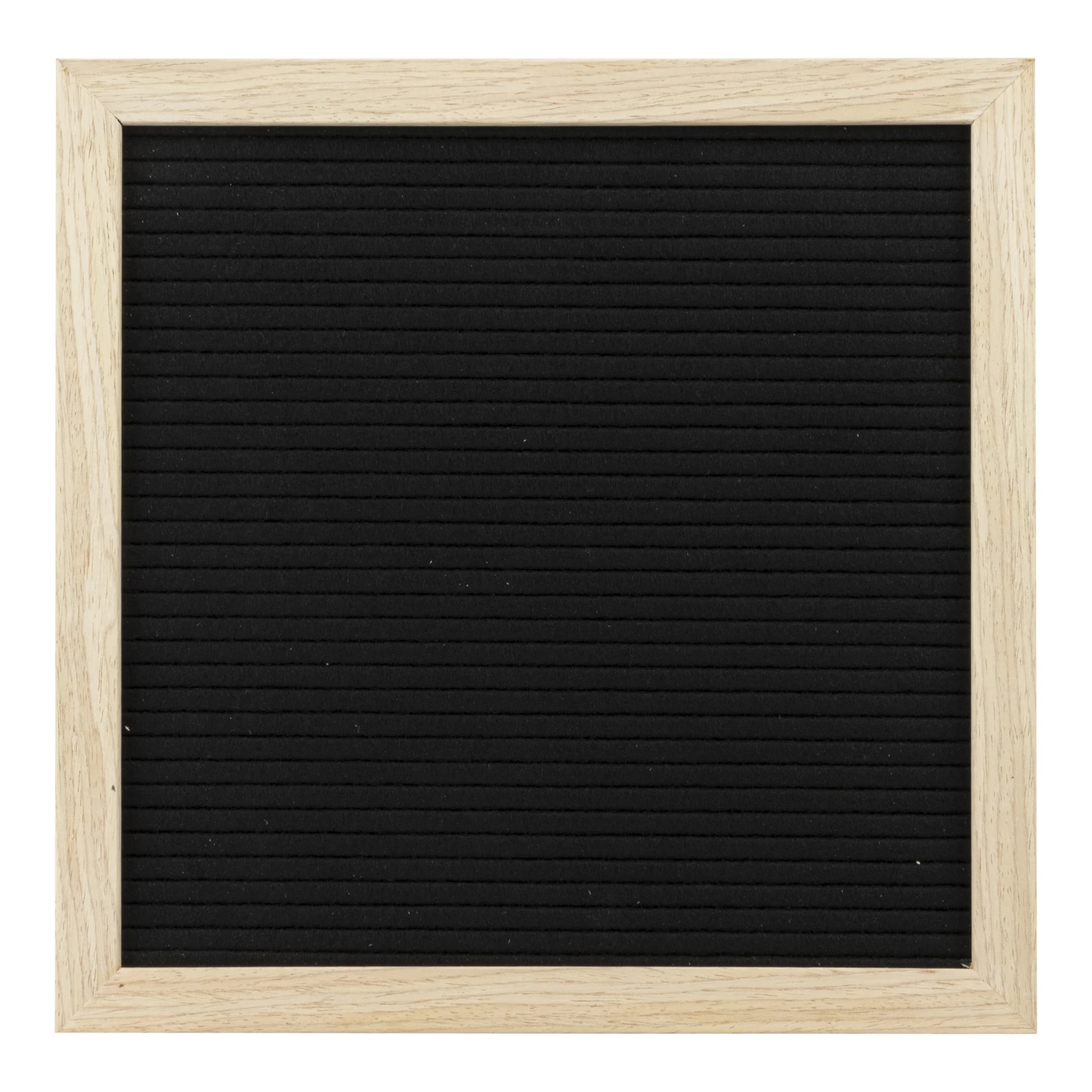 Securit® Tableau à lettres - 170 lettres, chiffres et icônes - Bois finition teck laqué - Kit de montage inclus - 30x30c