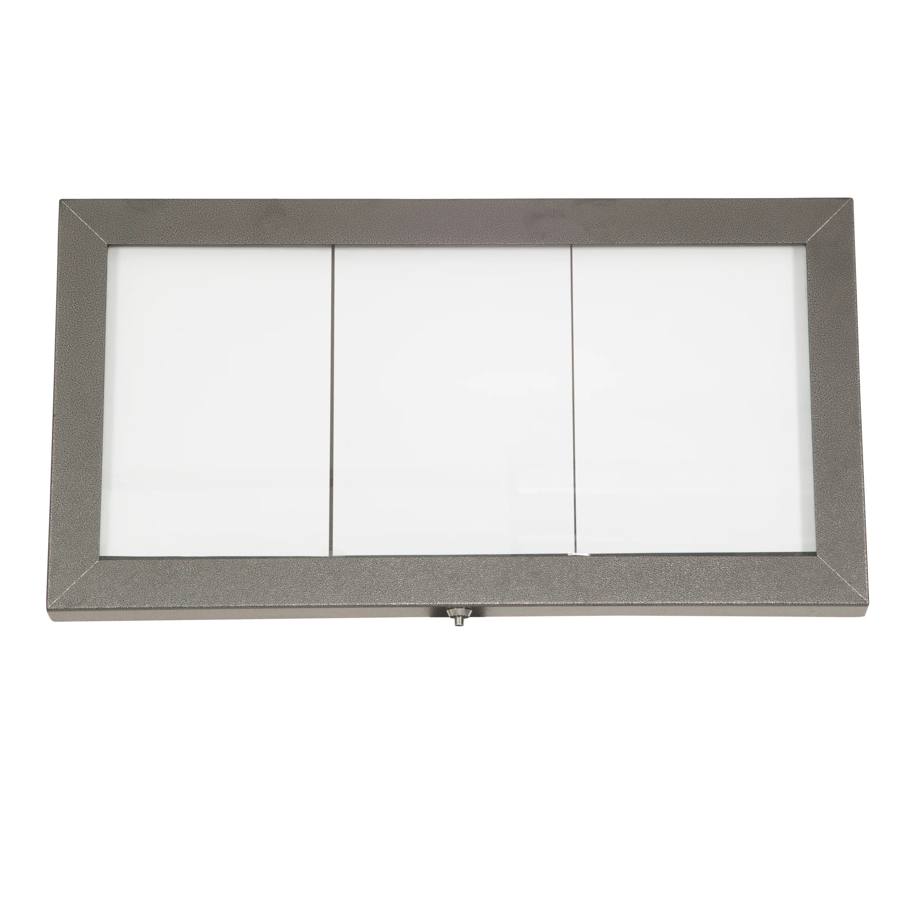 Securit® Présentoir porte-menu LED A4 "Coated Steel" - Gris galvanisé - 3 vues