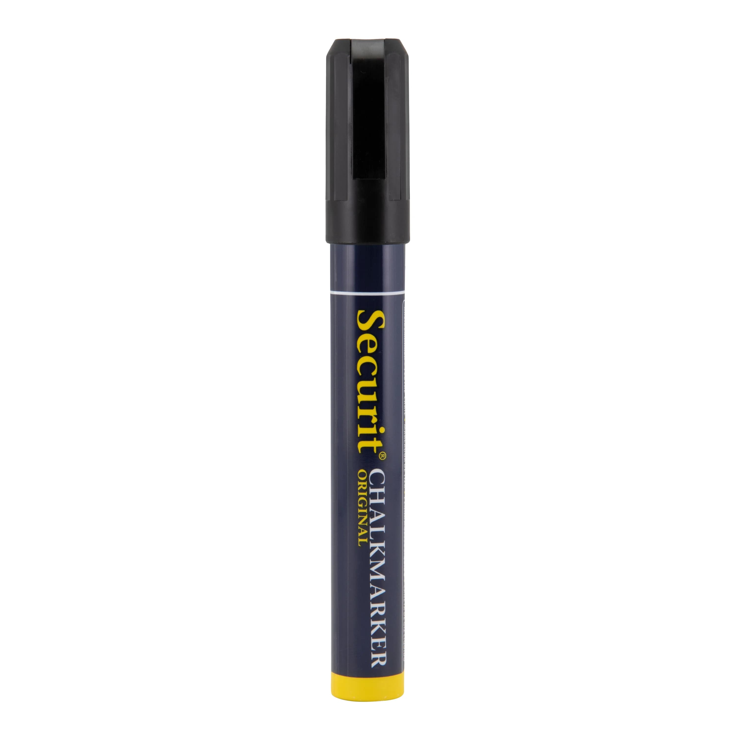 Securit® Feutre-craie à encre liquide - Noir - Taille de mine 2-6mm biseautée