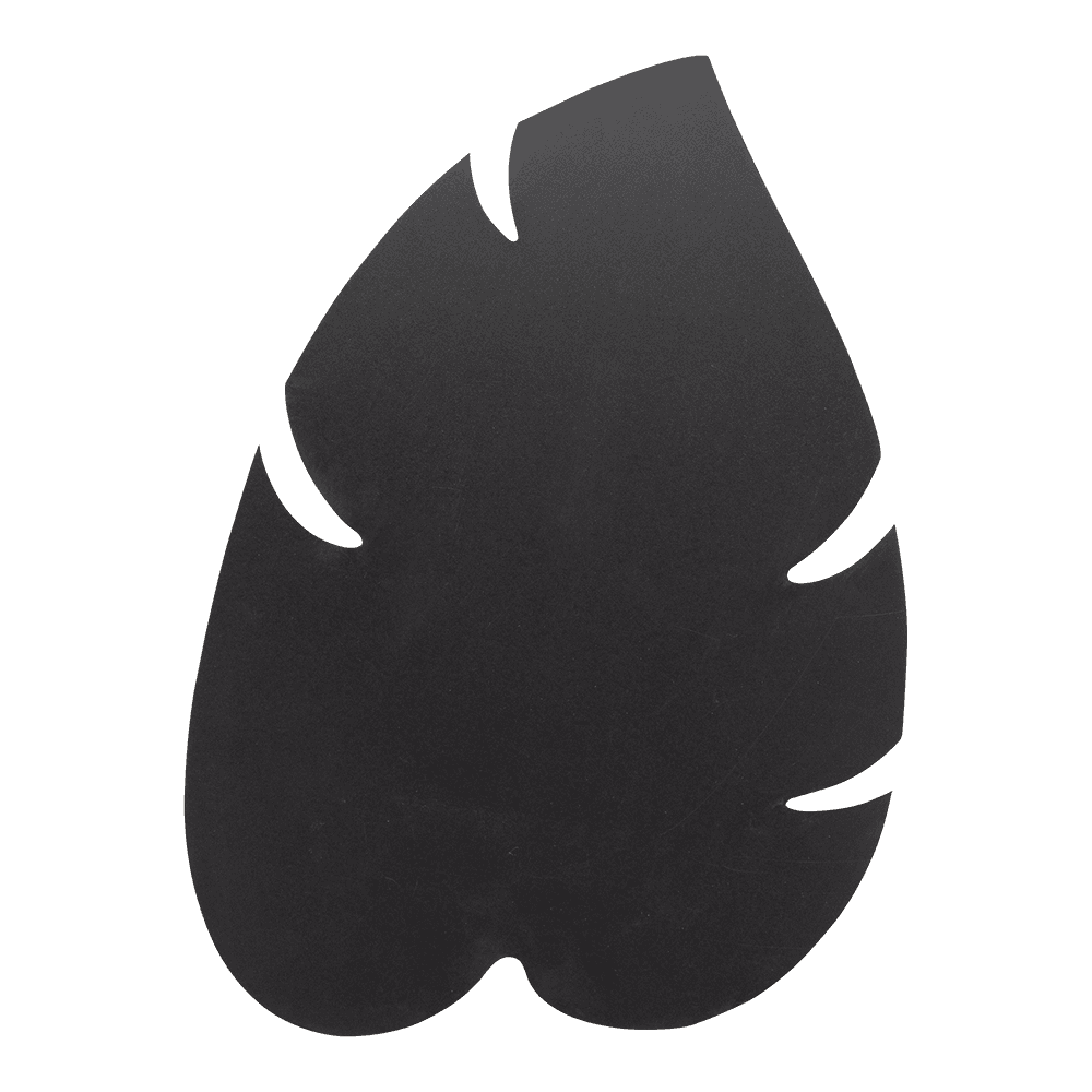 Securit® Ardoise murale - Silhouette Feuille - Feutre-craie et kit velcro pour accrochage mural inclus - Fin de série