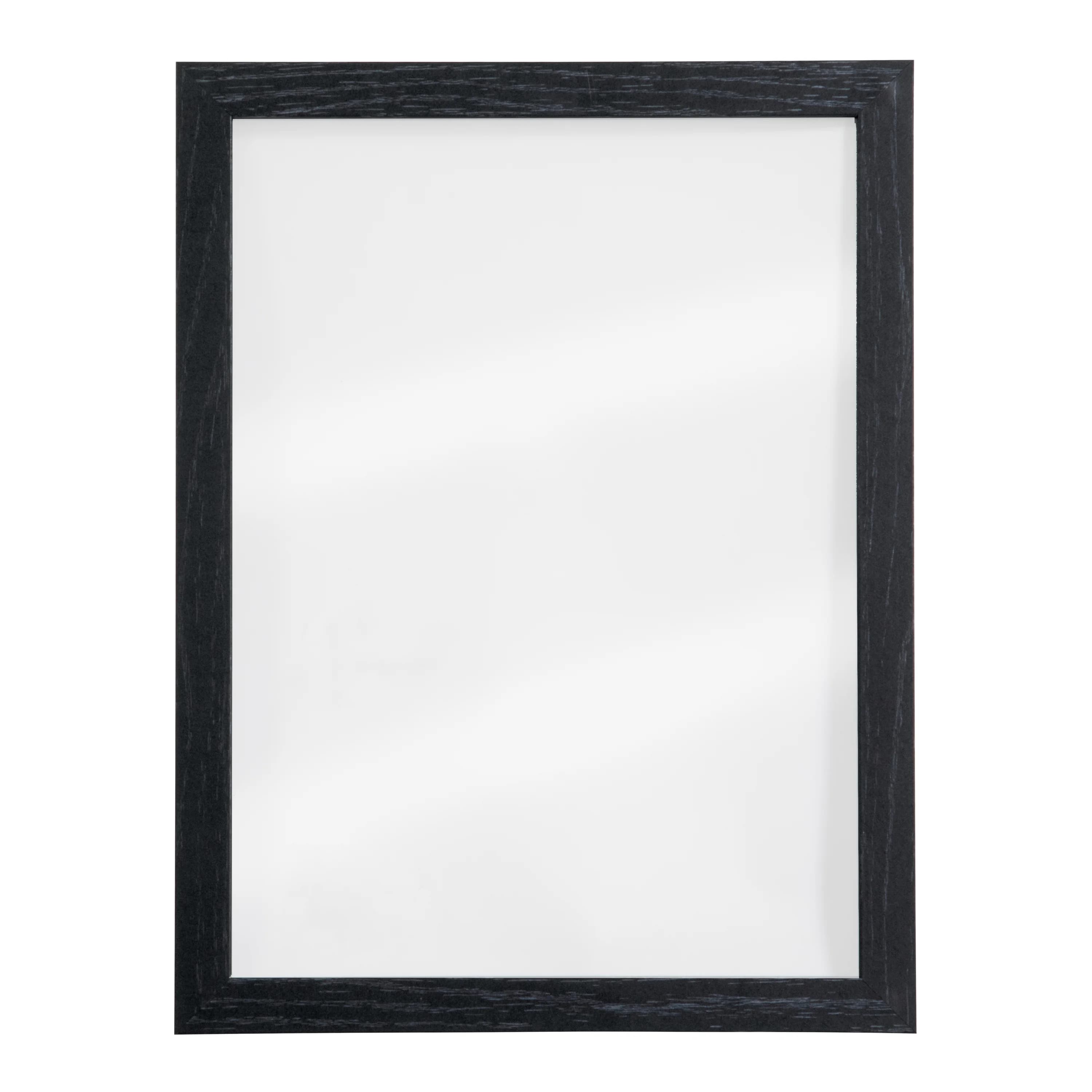 Securit® Ardoise murale "Woody" Transparent - Bois finition noir laqué - 2 Feutres-craie (Noir et Blanc) et kit de monta