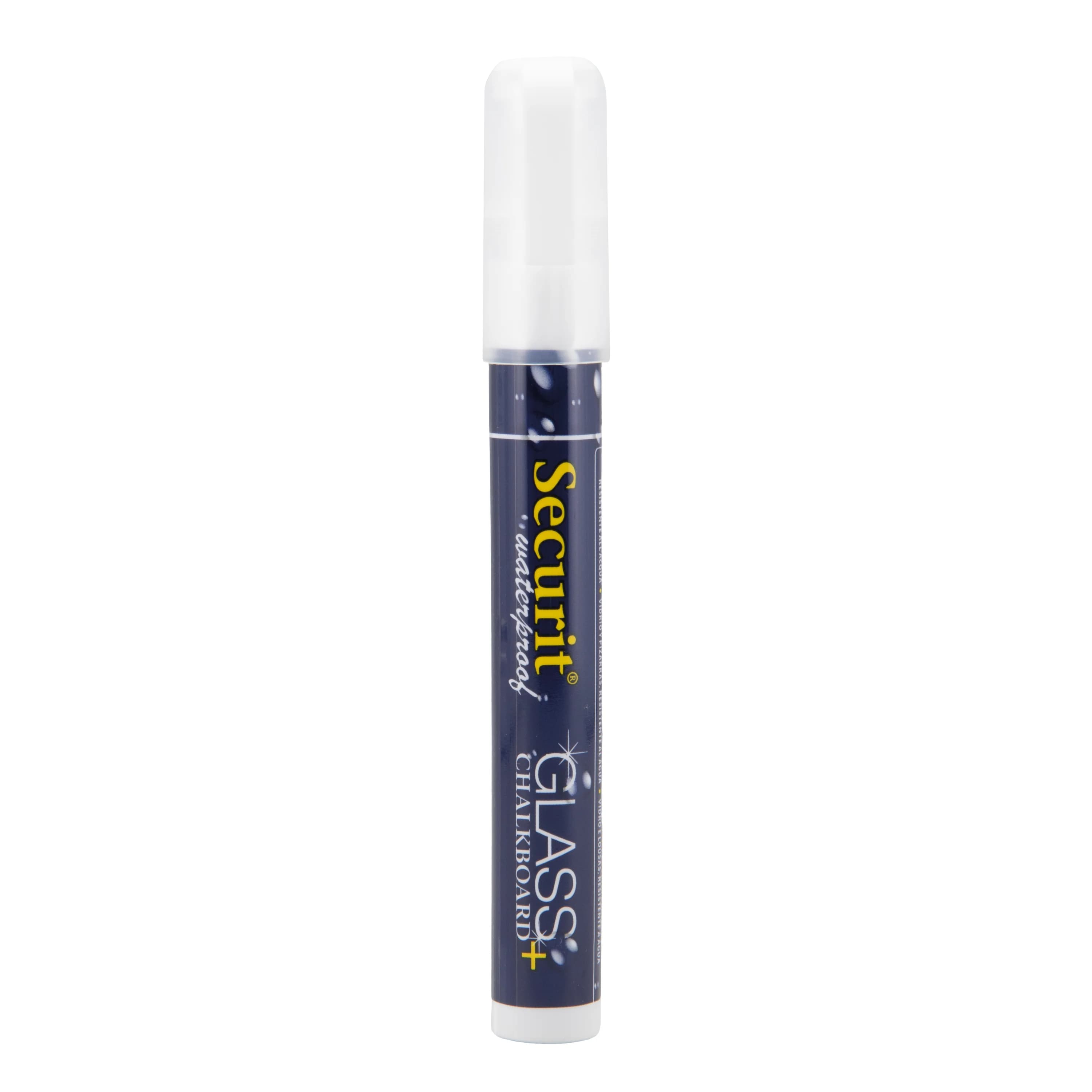 Securit® Feutre-craie à encre liquide Waterproof - Blanc - Taille de mine 2-6mm biseautée