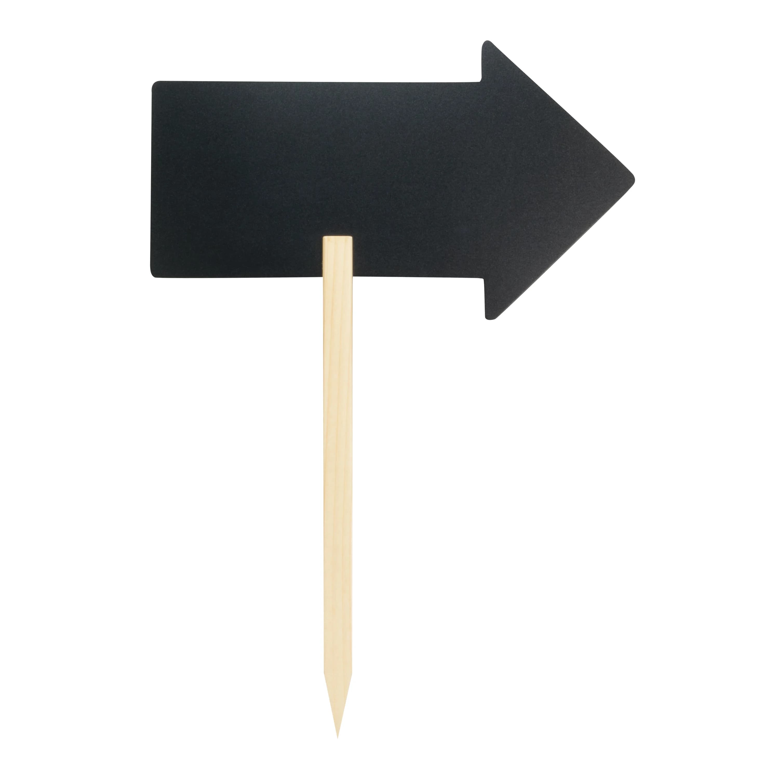 Securit® Ardoise avec piquet en bois - Silhouette Flèche - Feutre-craie inclus