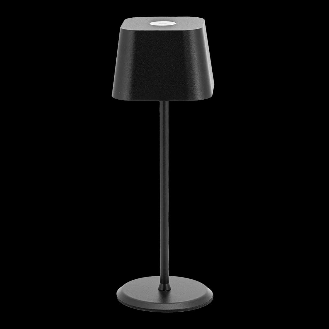 Securit® Lampe de table LED sans fil "Malta" - Noir - Intérieur/Extérieur - Câble magnétique inclus