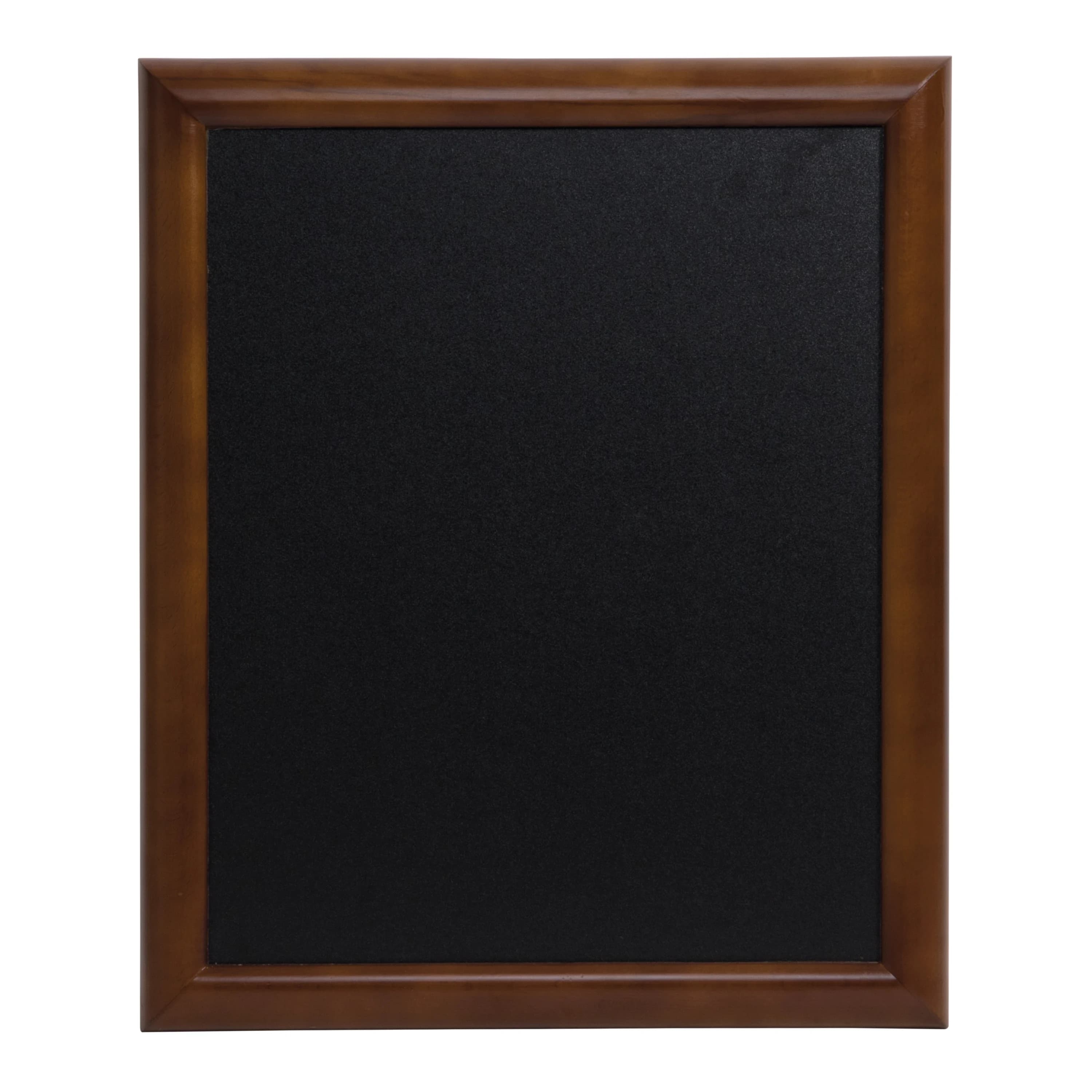 Securit® Ardoise murale "Universal" - Bois finition marron foncé laqué - Kit de montage inclus - 60x80cm