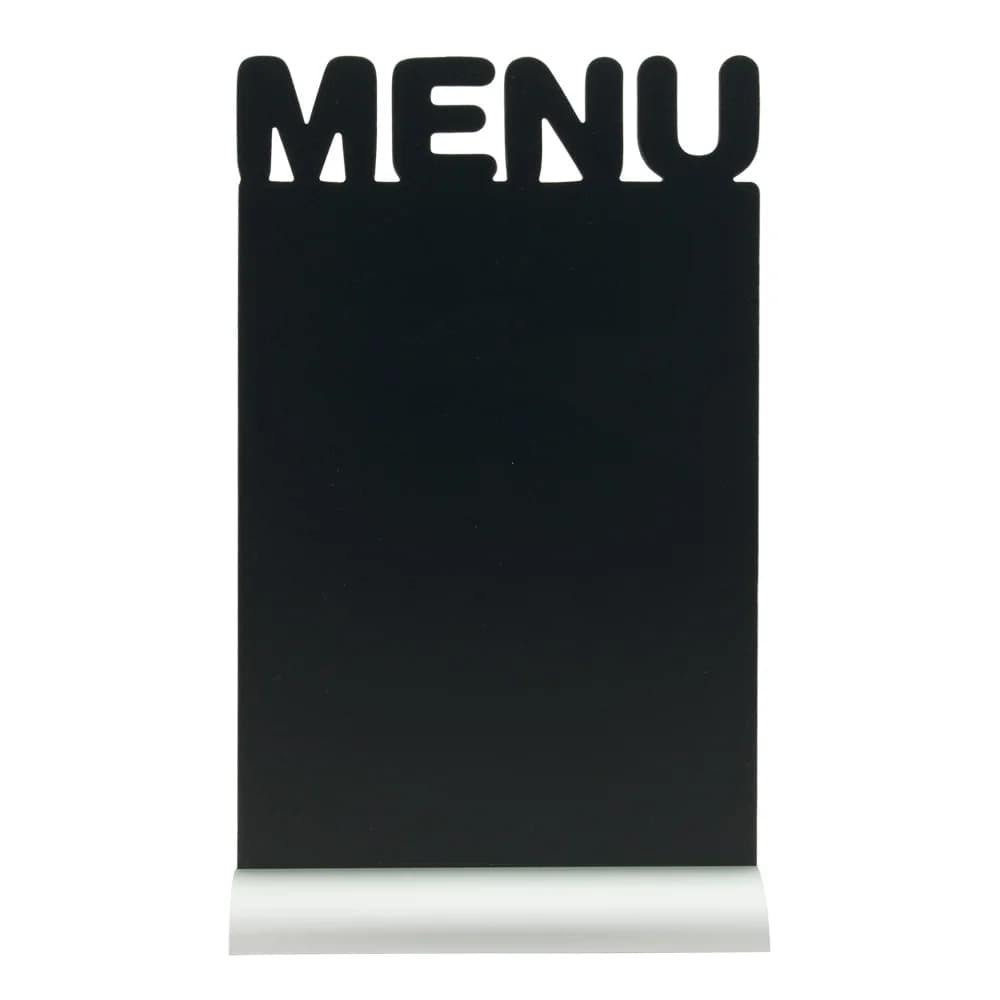Securit® Ardoise de table - Silhouette Menu - Socle en aluminium - Feutre-craie inclus